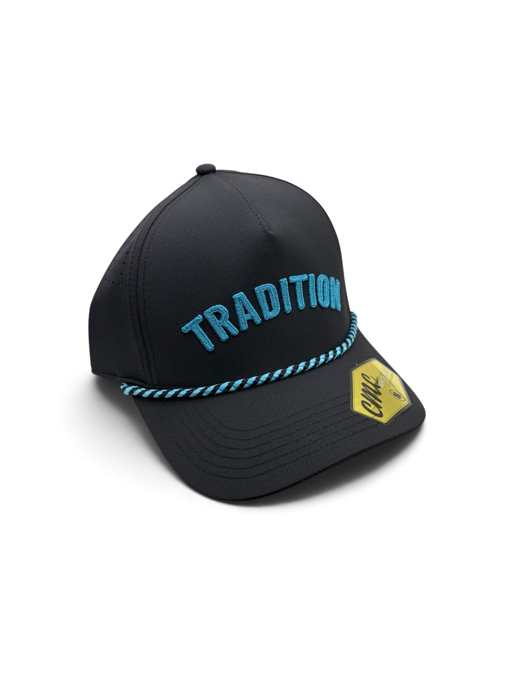 Tradition Black and Ocean Blue Rope Hat