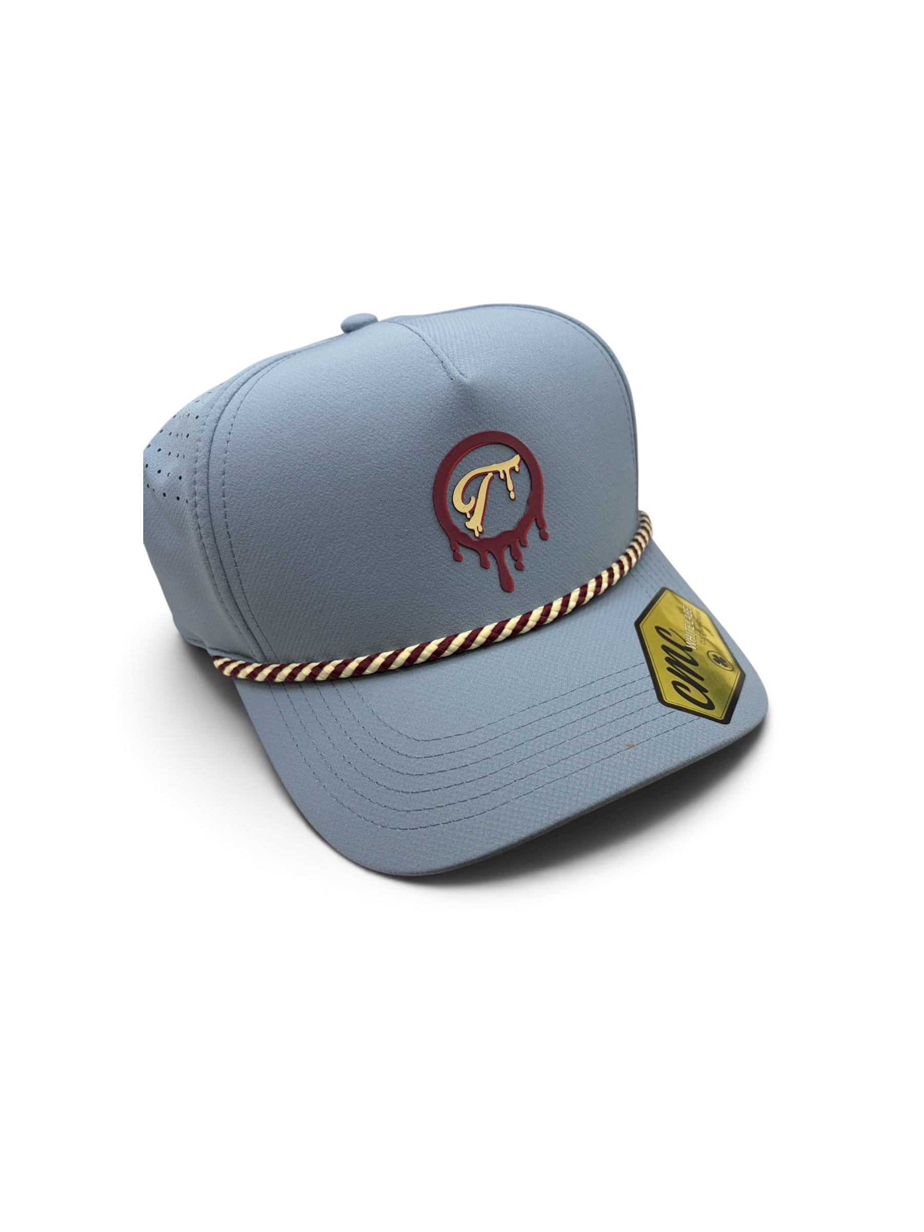Tradition Paint Drip Dusty Blue and Pale Yellow Hat