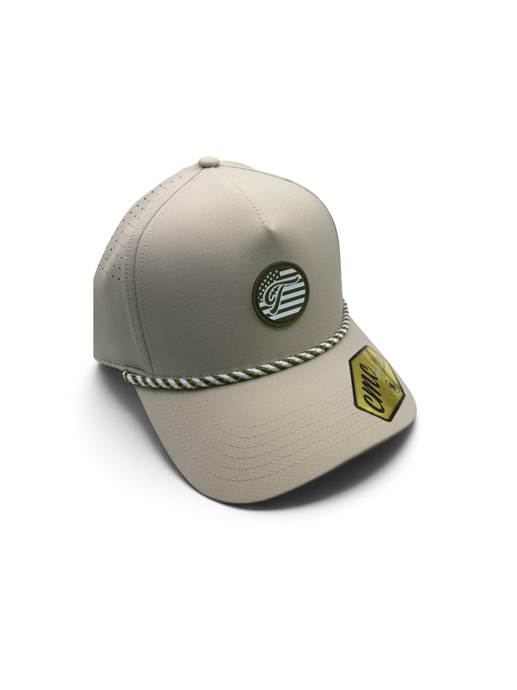 Military Salute US Army Edition Khaki Green White Rubber Patch