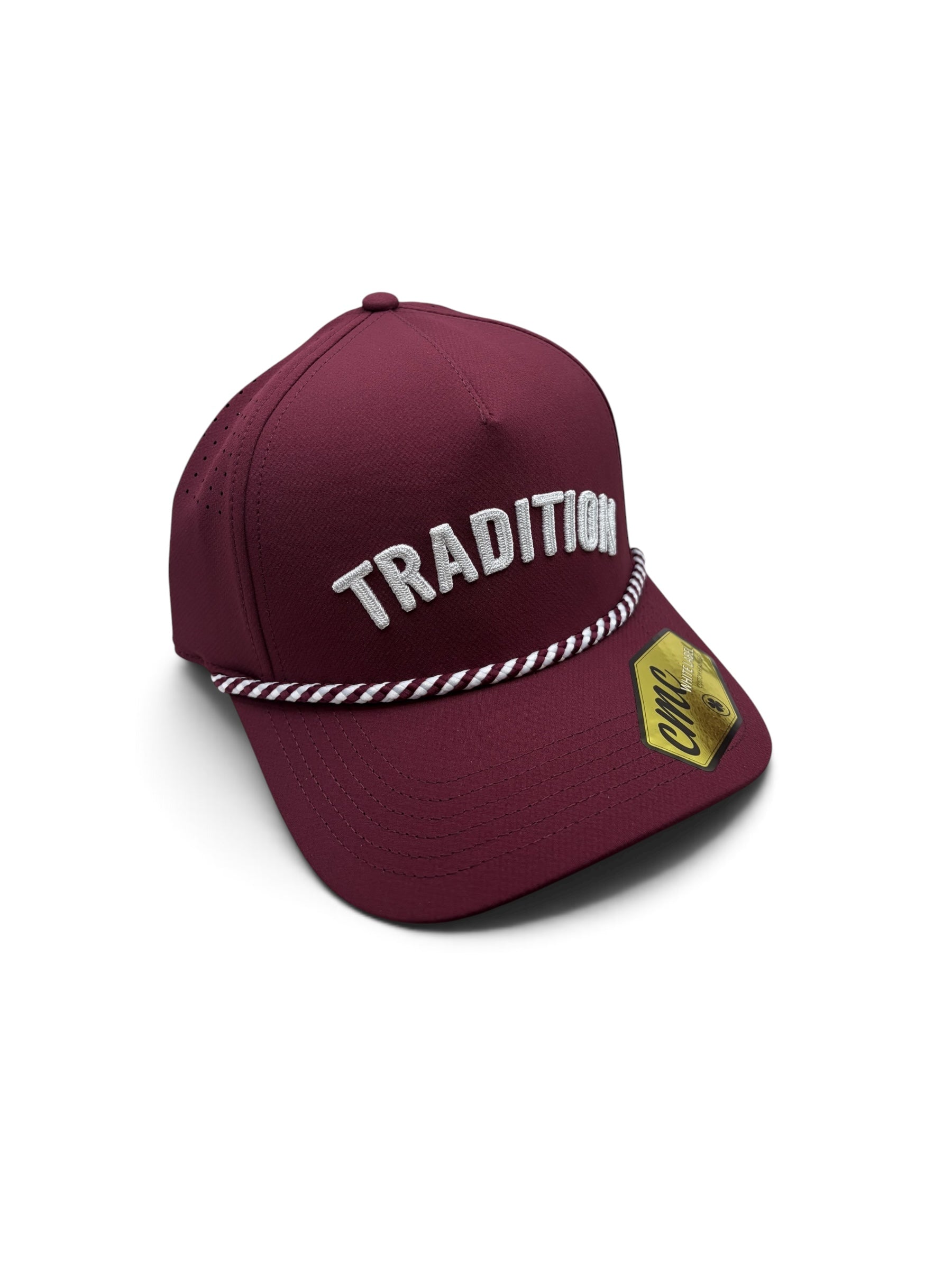Tradition Maroon and White Rope Hat