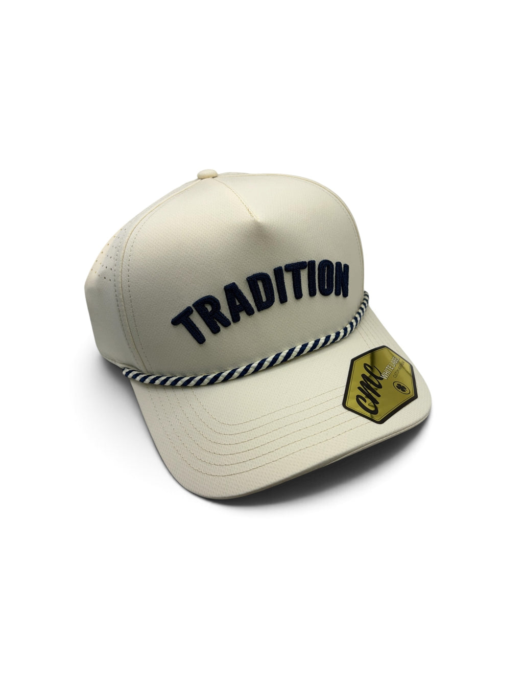 Tradition Pale Yellow and Navy Rope Hat