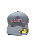 Tradition Gray and Pink Rope Hat