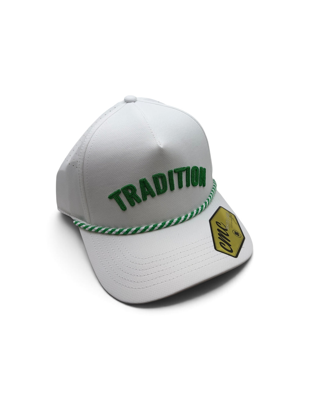 Tradition White and Green Rope Hat