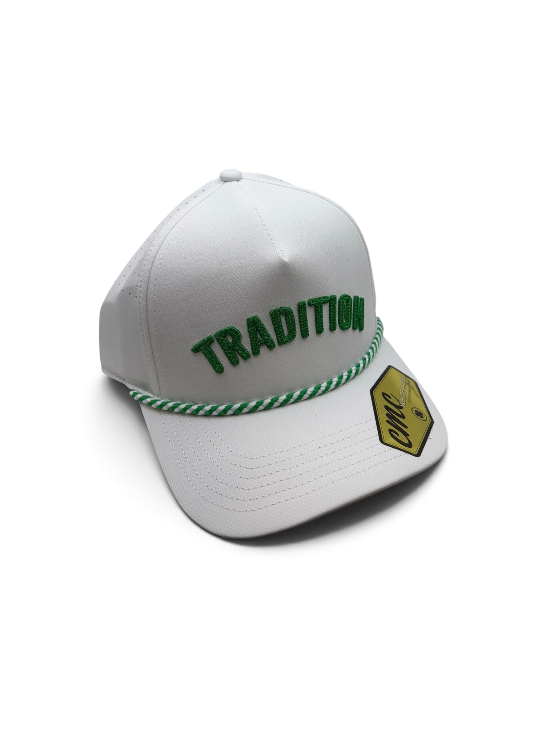 Tradition White and Green Rope Hat