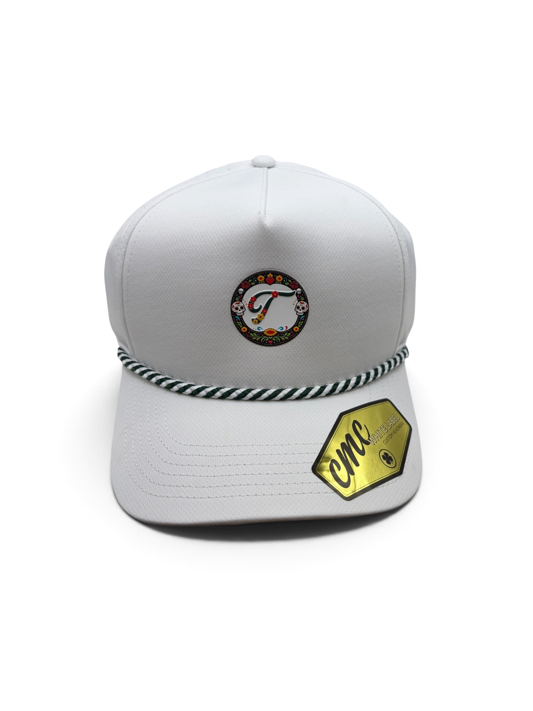 Tradition White Sugar Skull Patch Hat