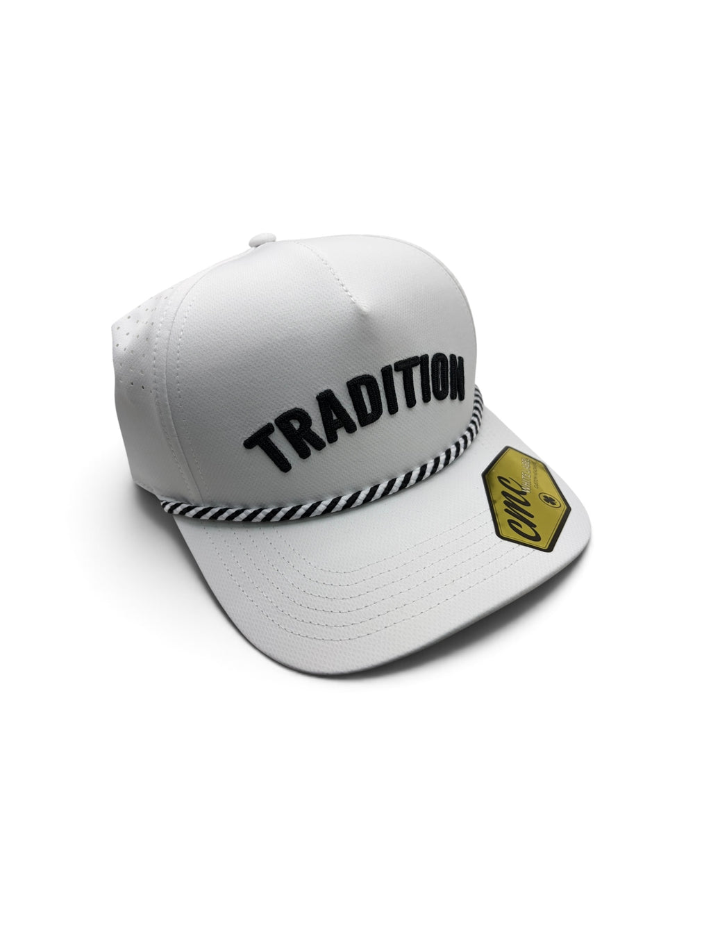 Tradition White and Black Rope Hat