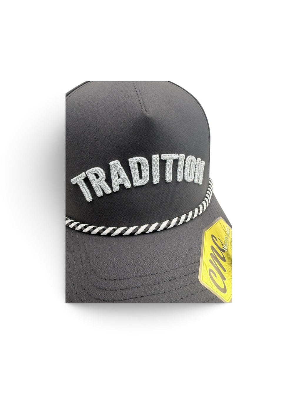 Tradition Black and Light Gray Rope Hat