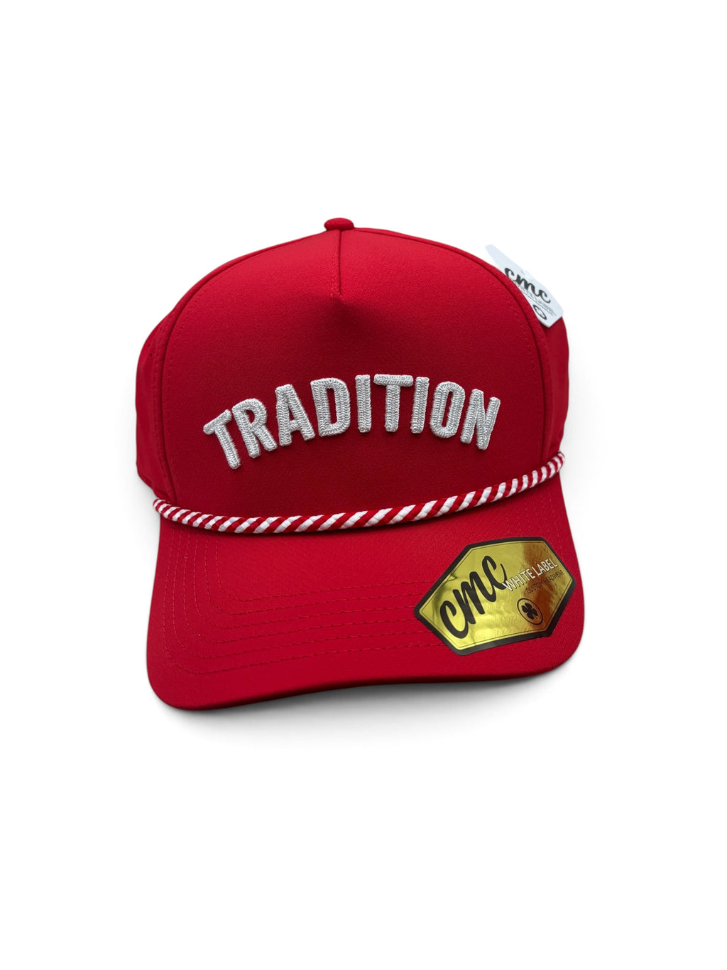 Tradition Bright Red and White Rope Hat