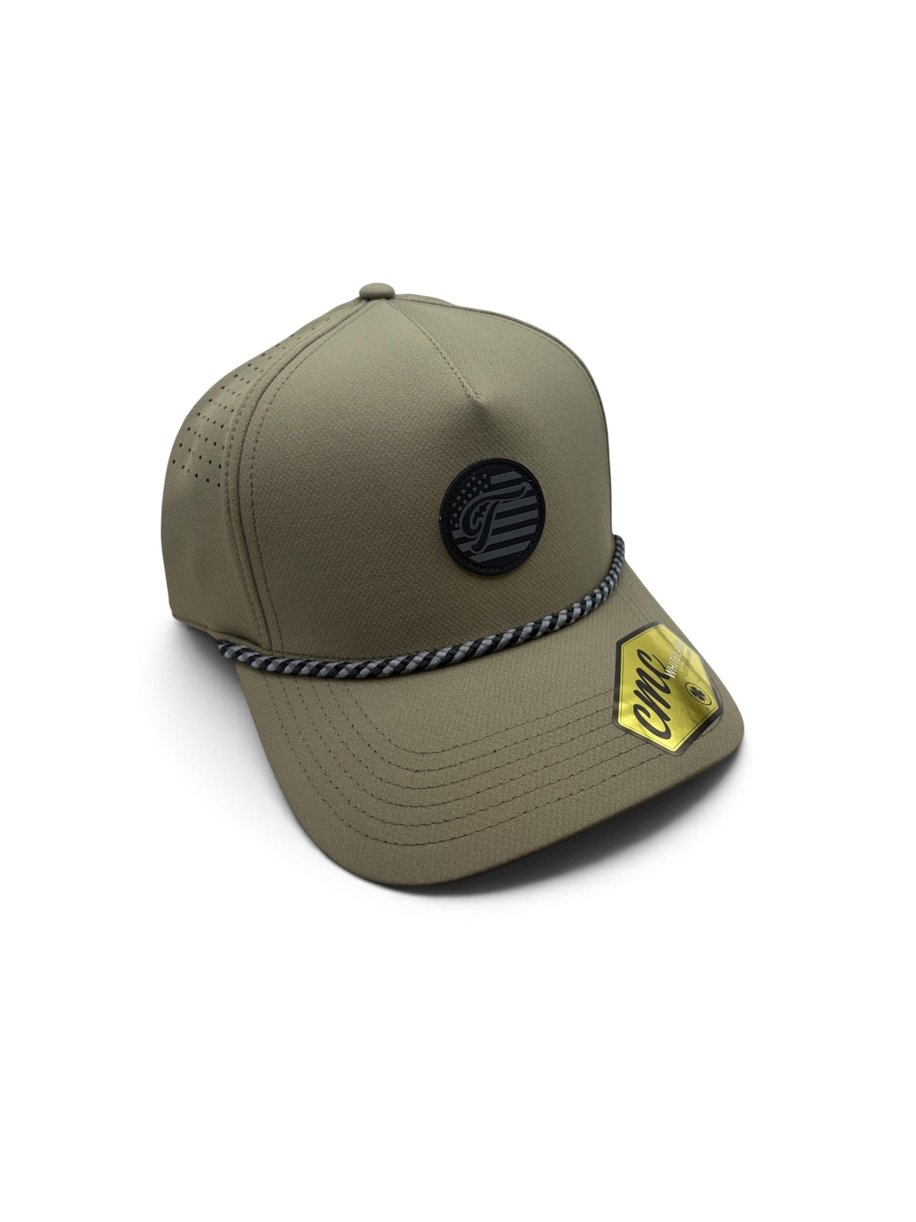 Military Salute US Army Green and Black Rubber Patch Hat