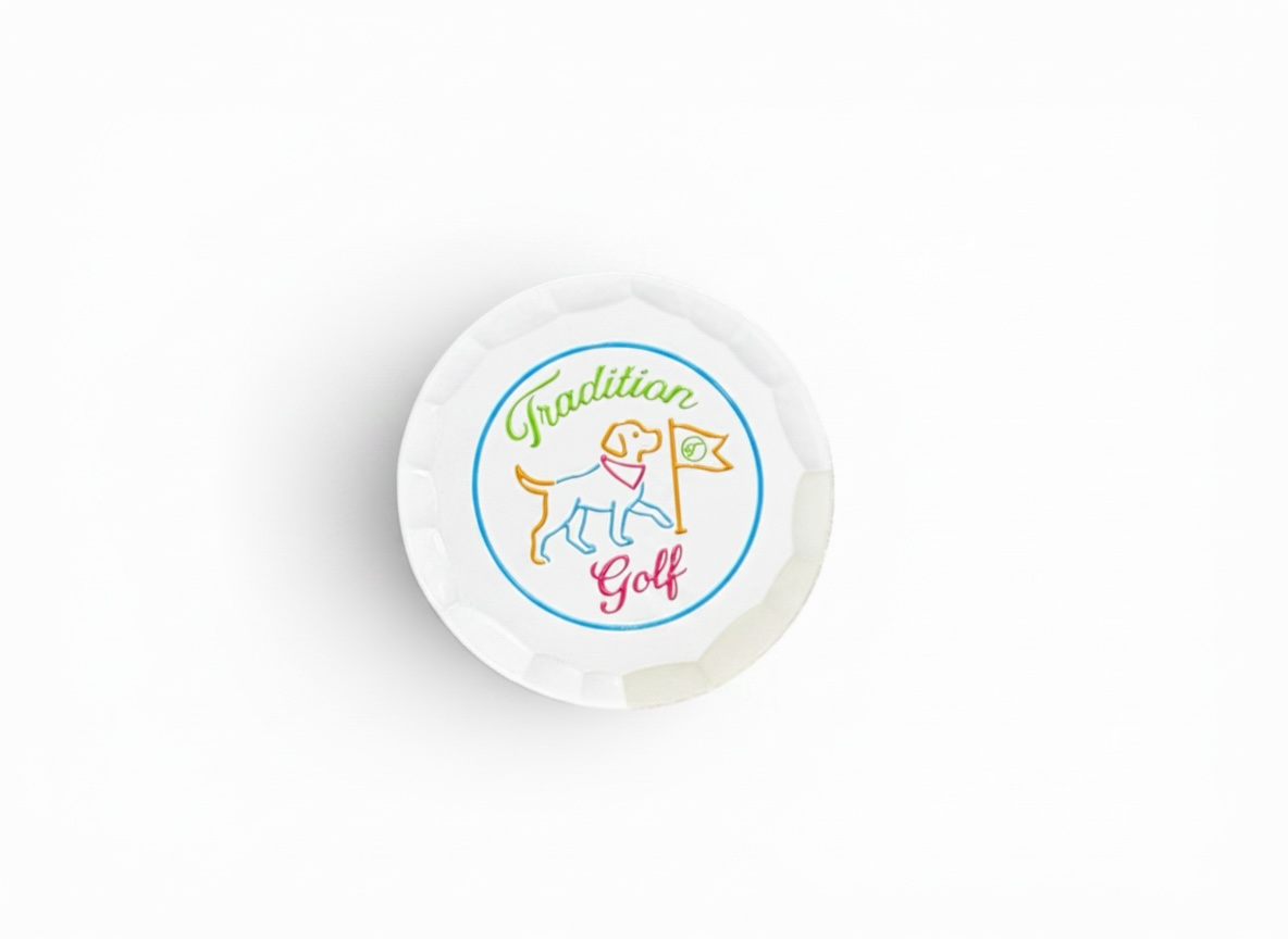 Neon Dog White Ballmarker
