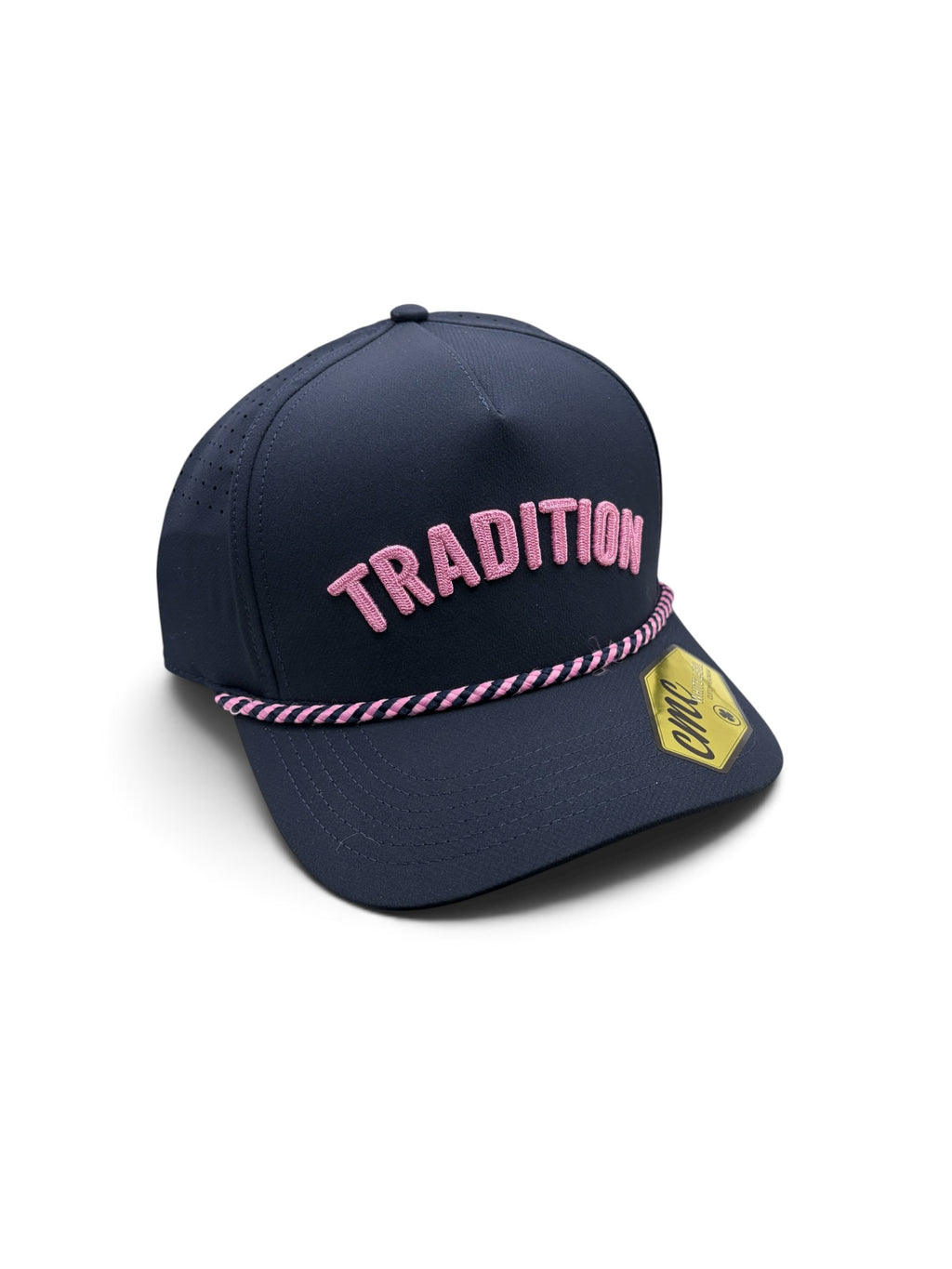 Tradition Navy and Light Pink Rope Hat