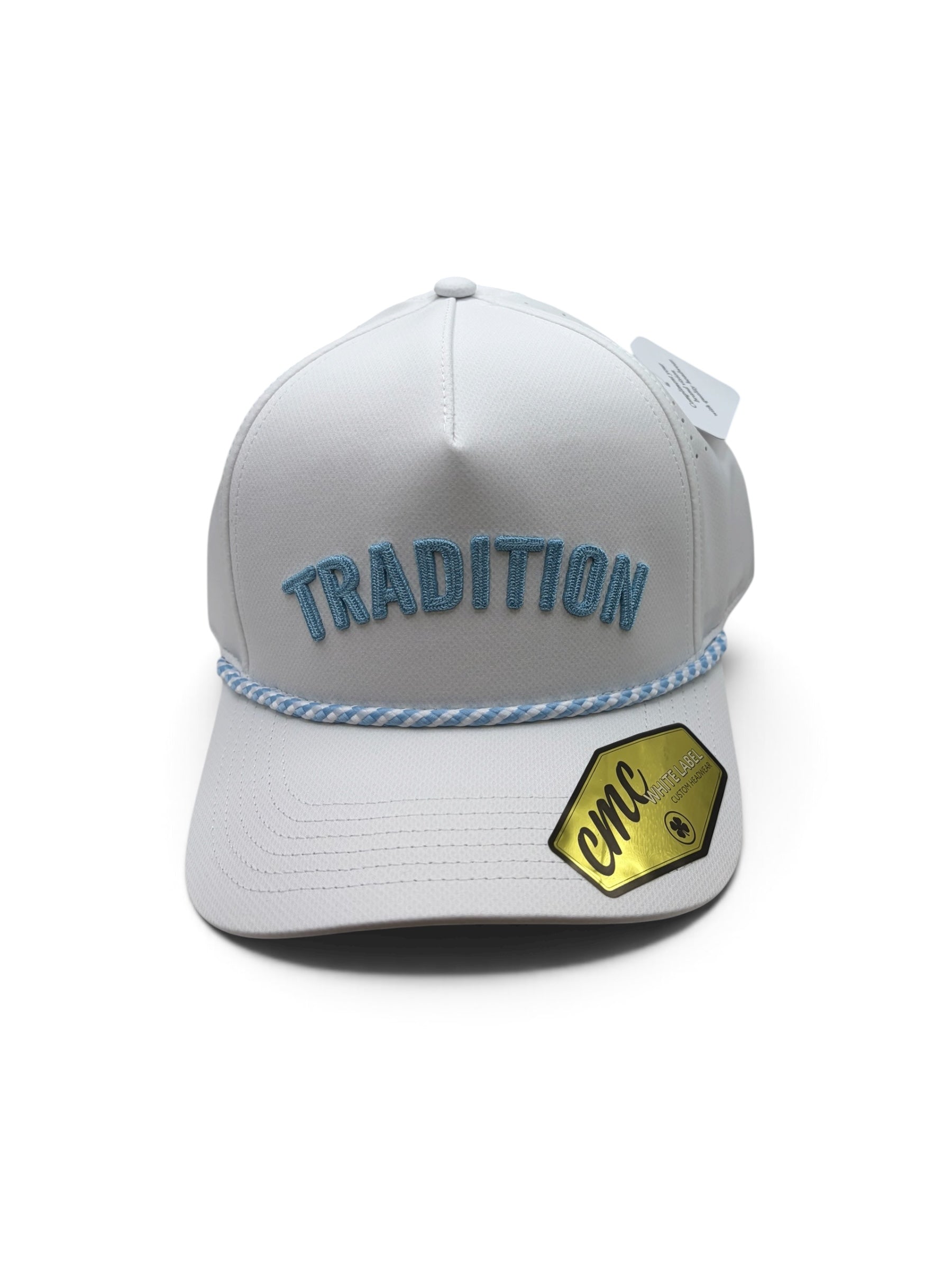 Tradition White and Carolina Blue Rope Hat