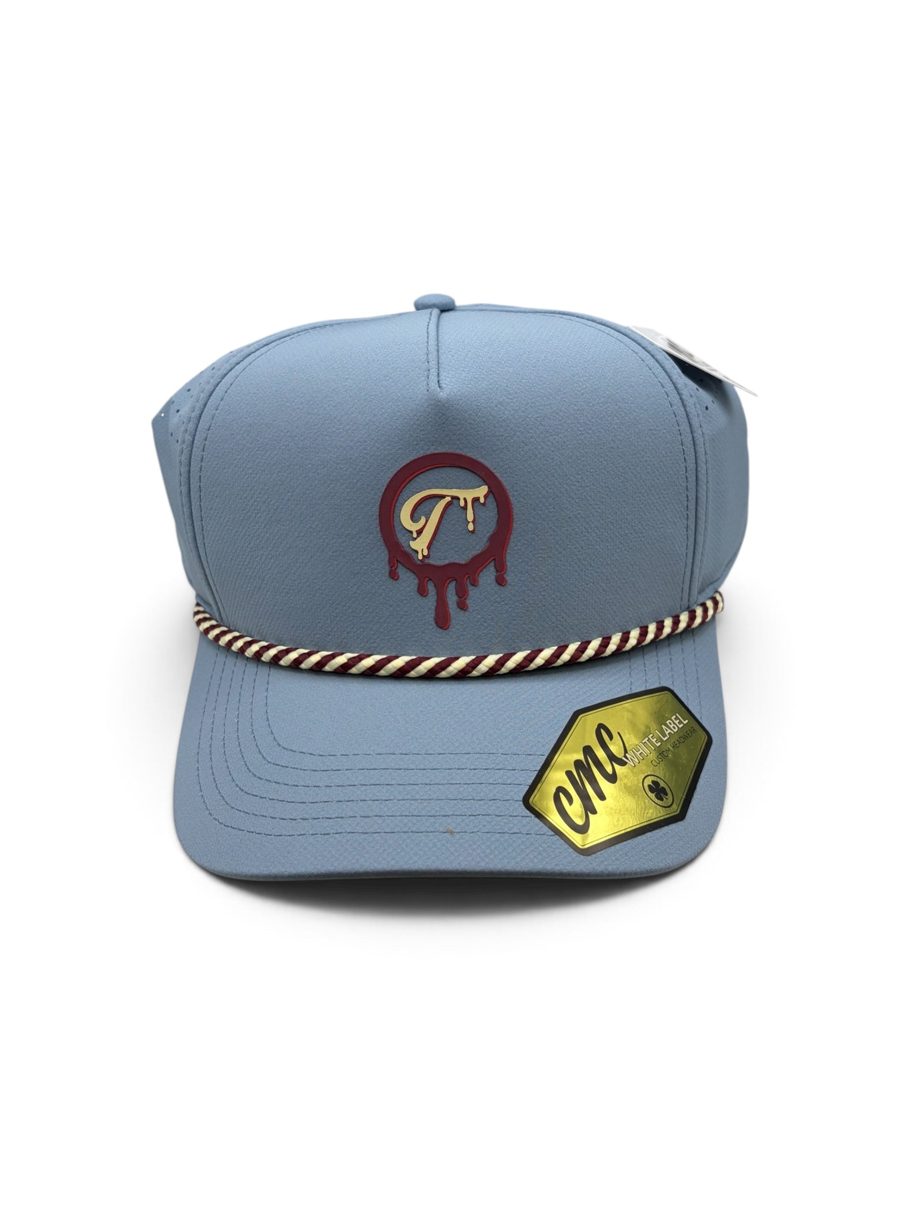 Tradition Paint Drip Dusty Blue and Pale Yellow Hat