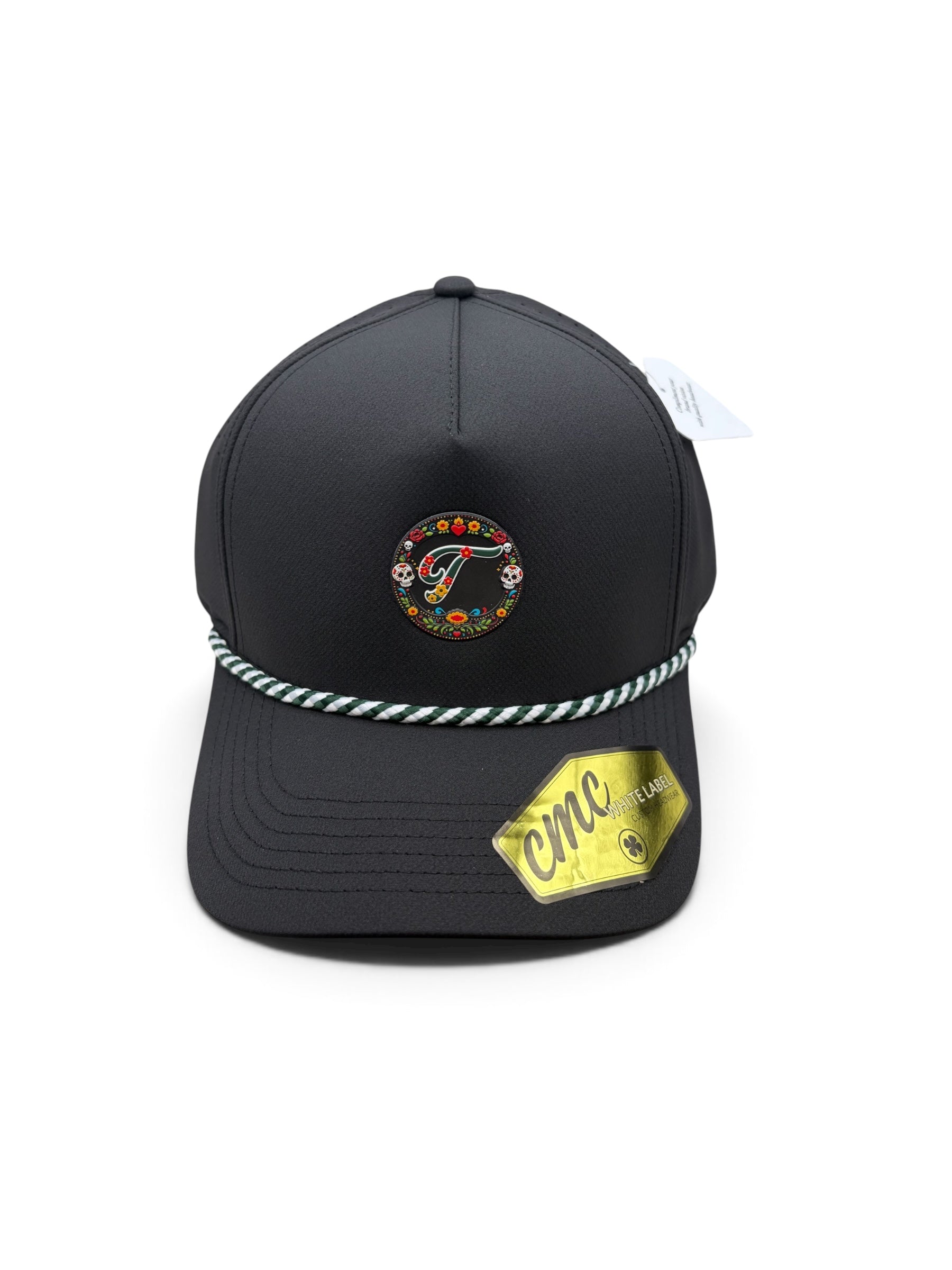 Tradition Black Sugar Skull Patch Hat