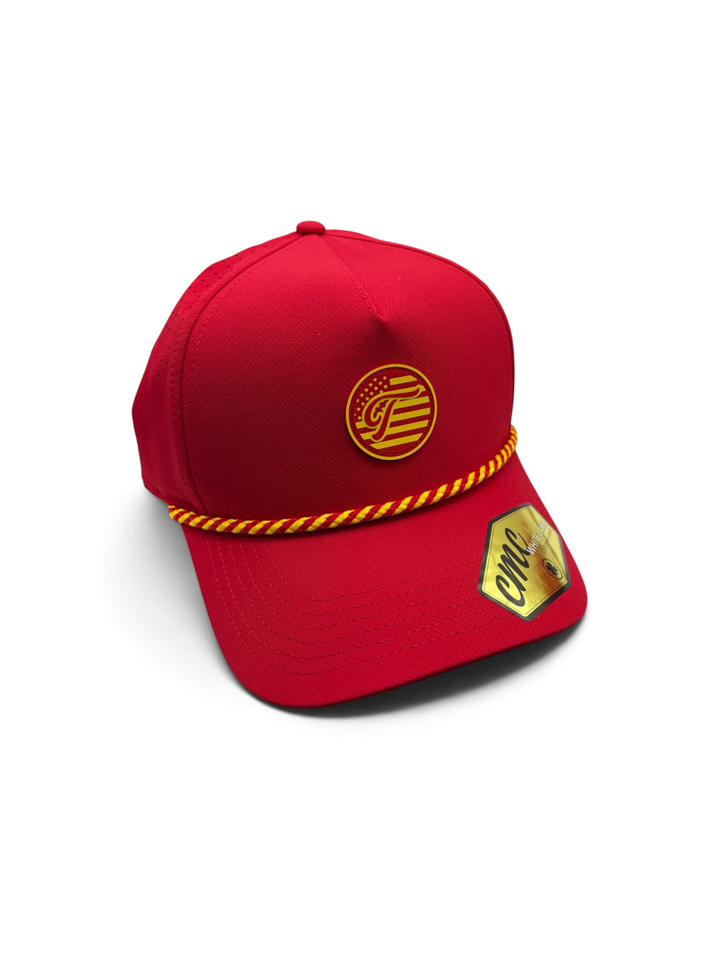 Military Salute US Marines Edition Red and Yellow Patch Hat