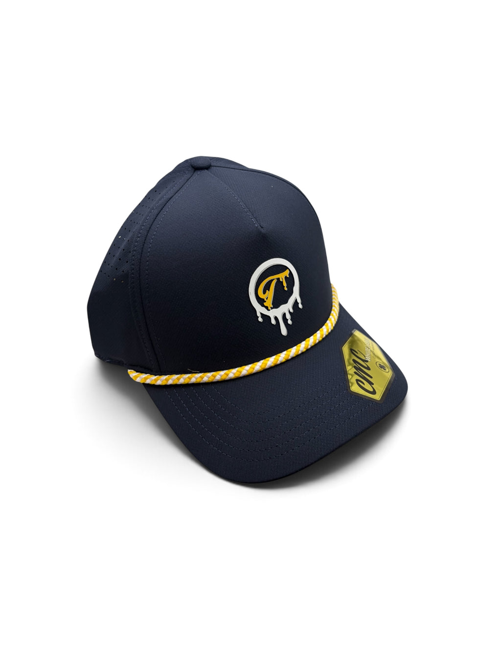 Tradition Navy White and Yellow Paint Drip Hat