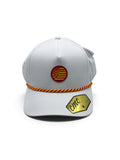 Military Salute US Marines Edition White Red and Yellow Rubber Patch Hat