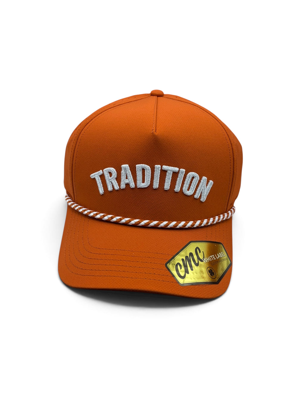 Tradition Burnt Orange and White Rope Hat