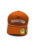 Tradition Burnt Orange and White Rope Hat