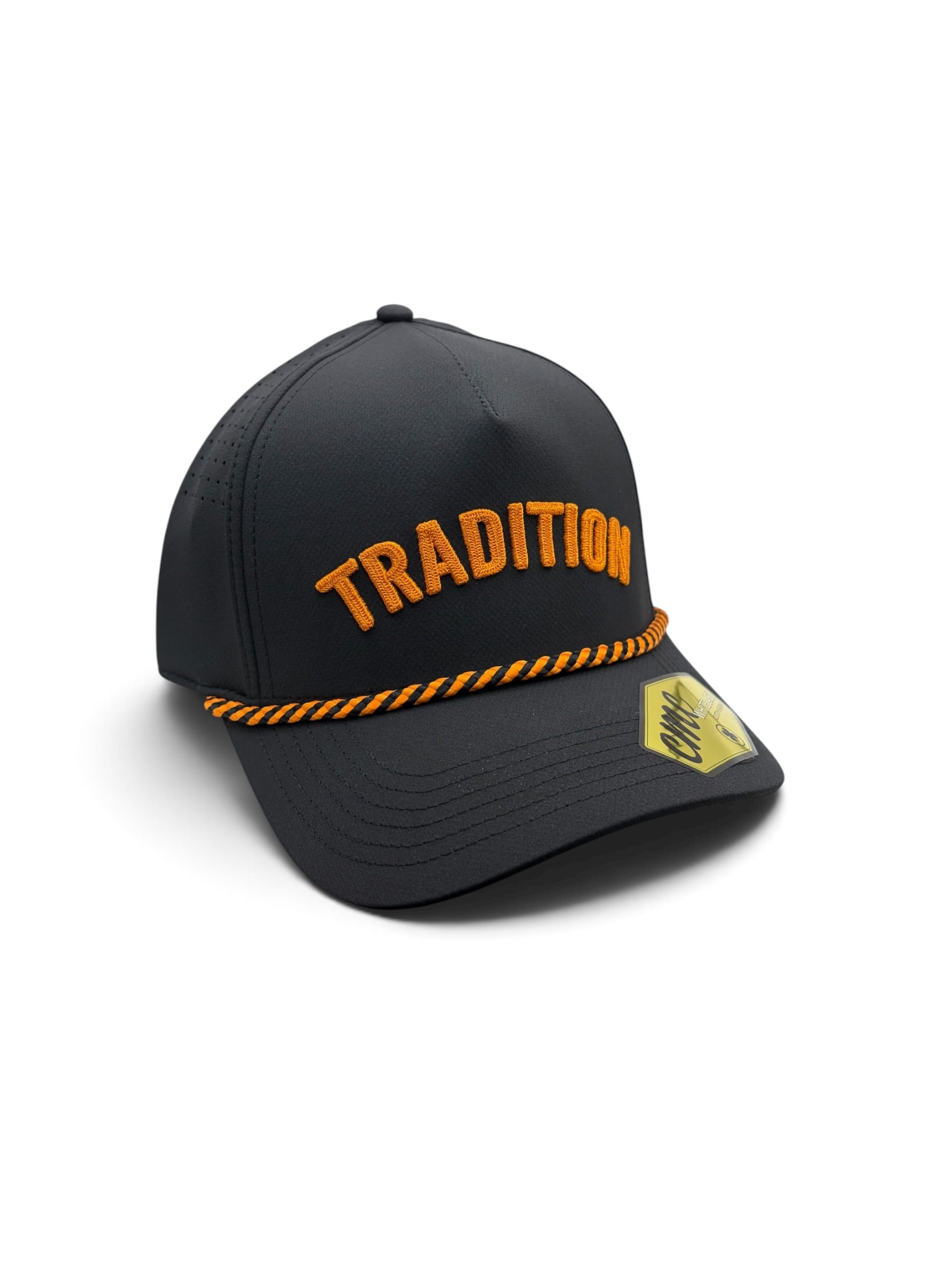Tradition Black and Orange Rope Hat