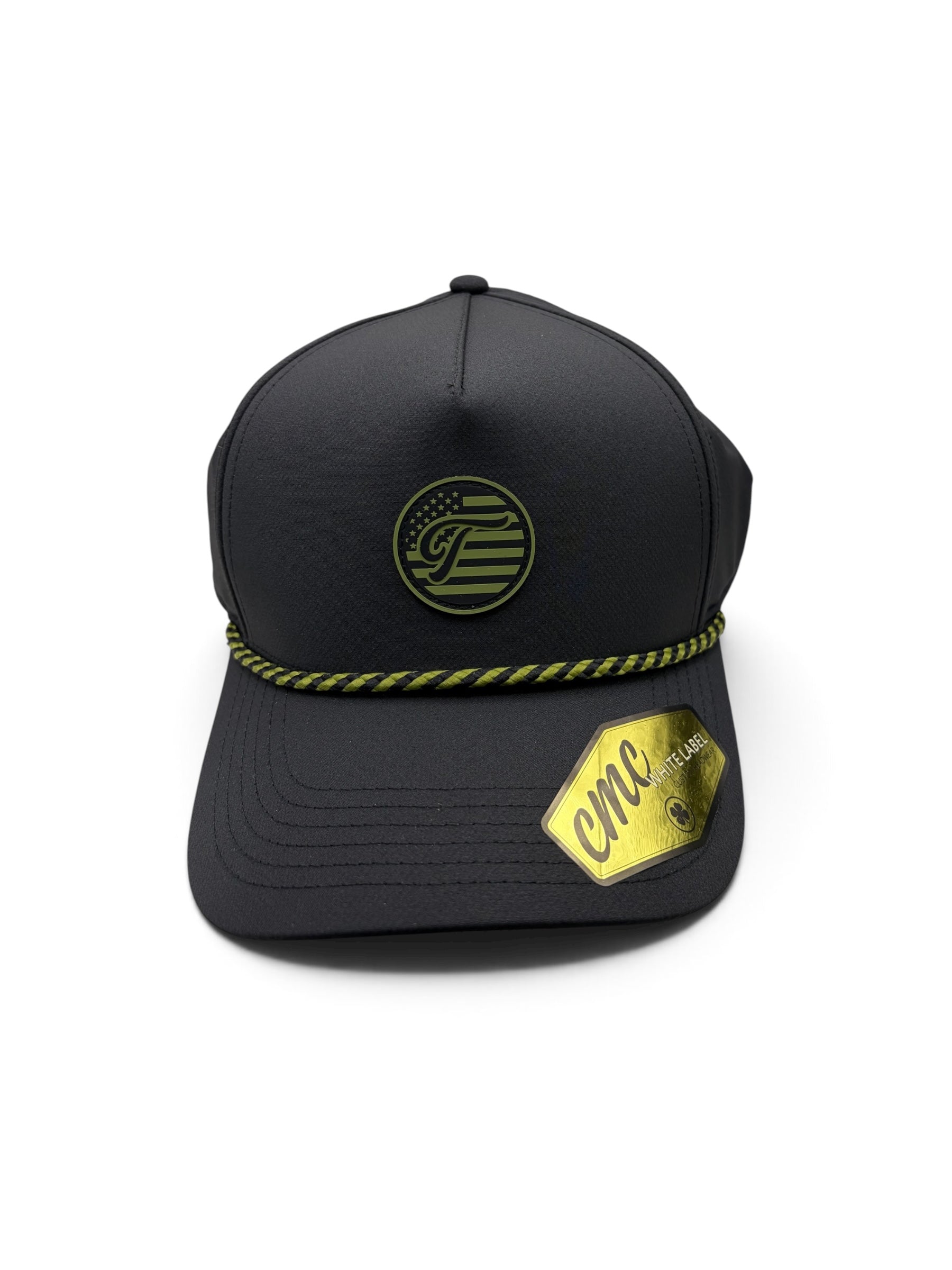 Military Salute US Army Black and Green Rubber Patch Hat