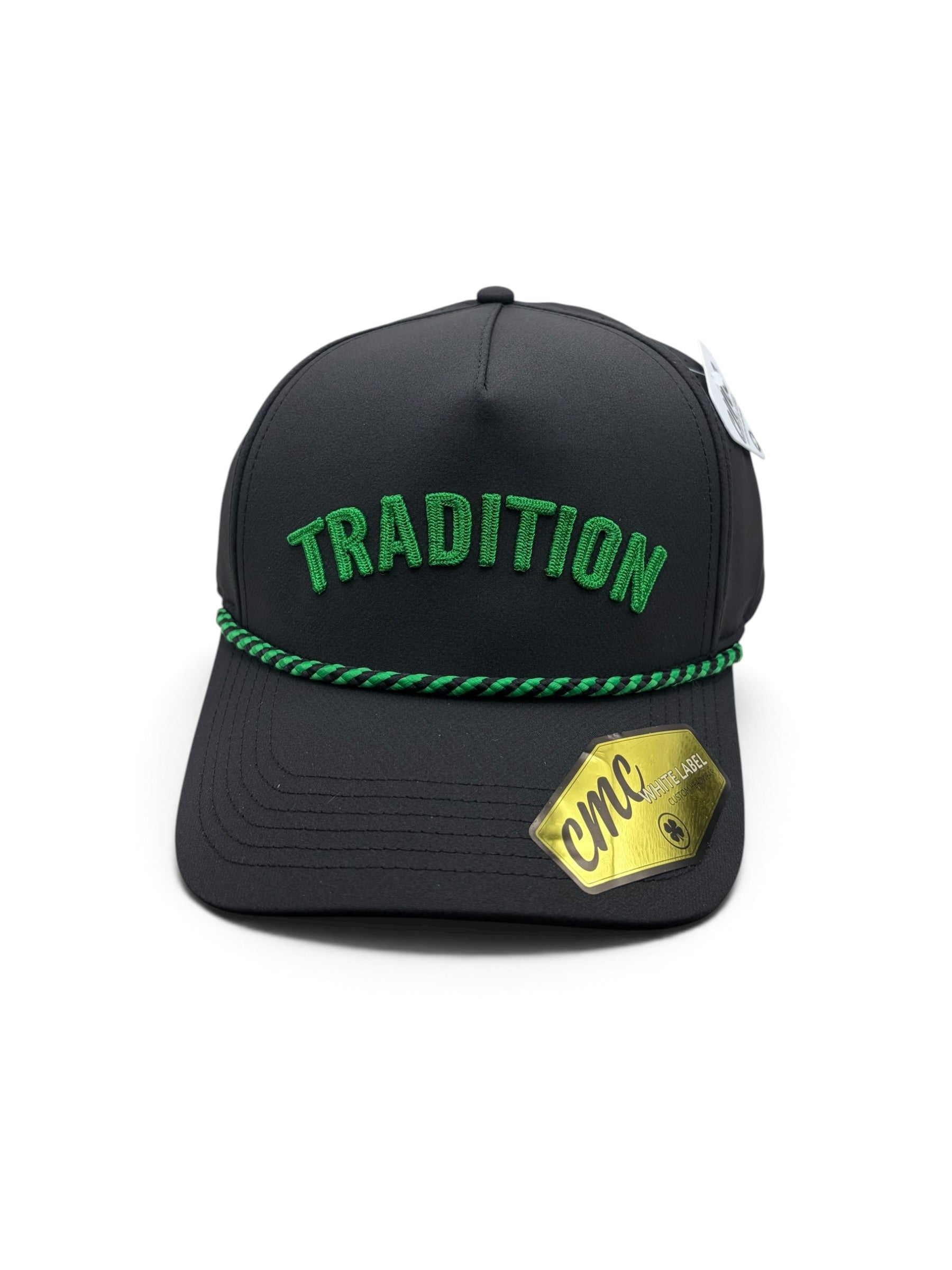 Tradition Black and Green Rope Hat