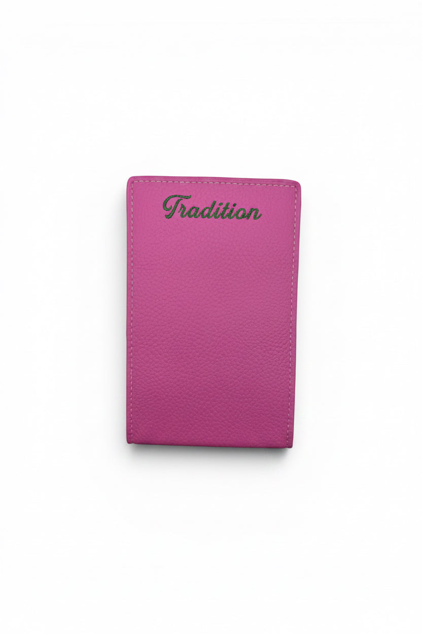 PRG Leather Yardage Book Cover Pink Azalea