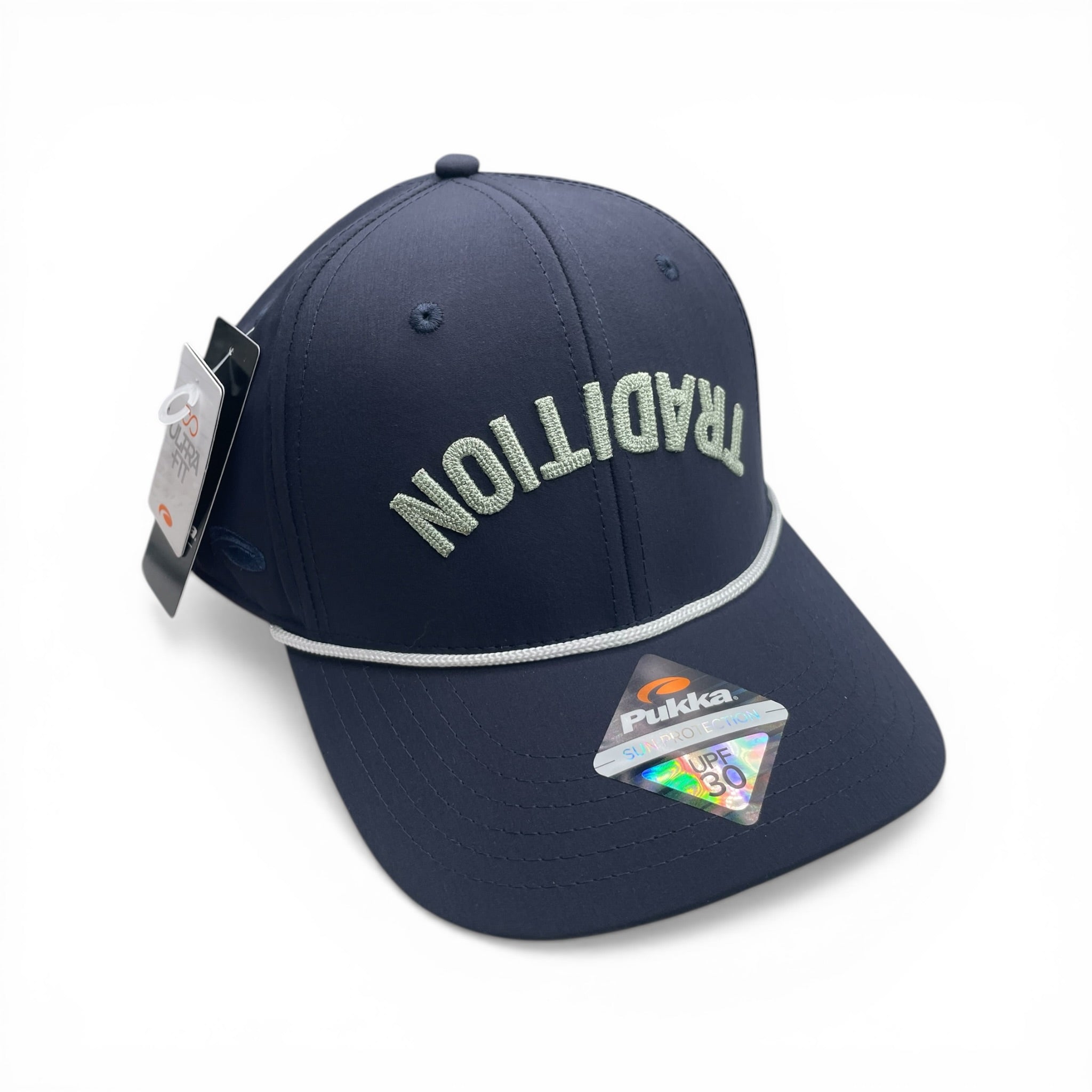 Upside Down Tradition Sage Green on Navy Hat