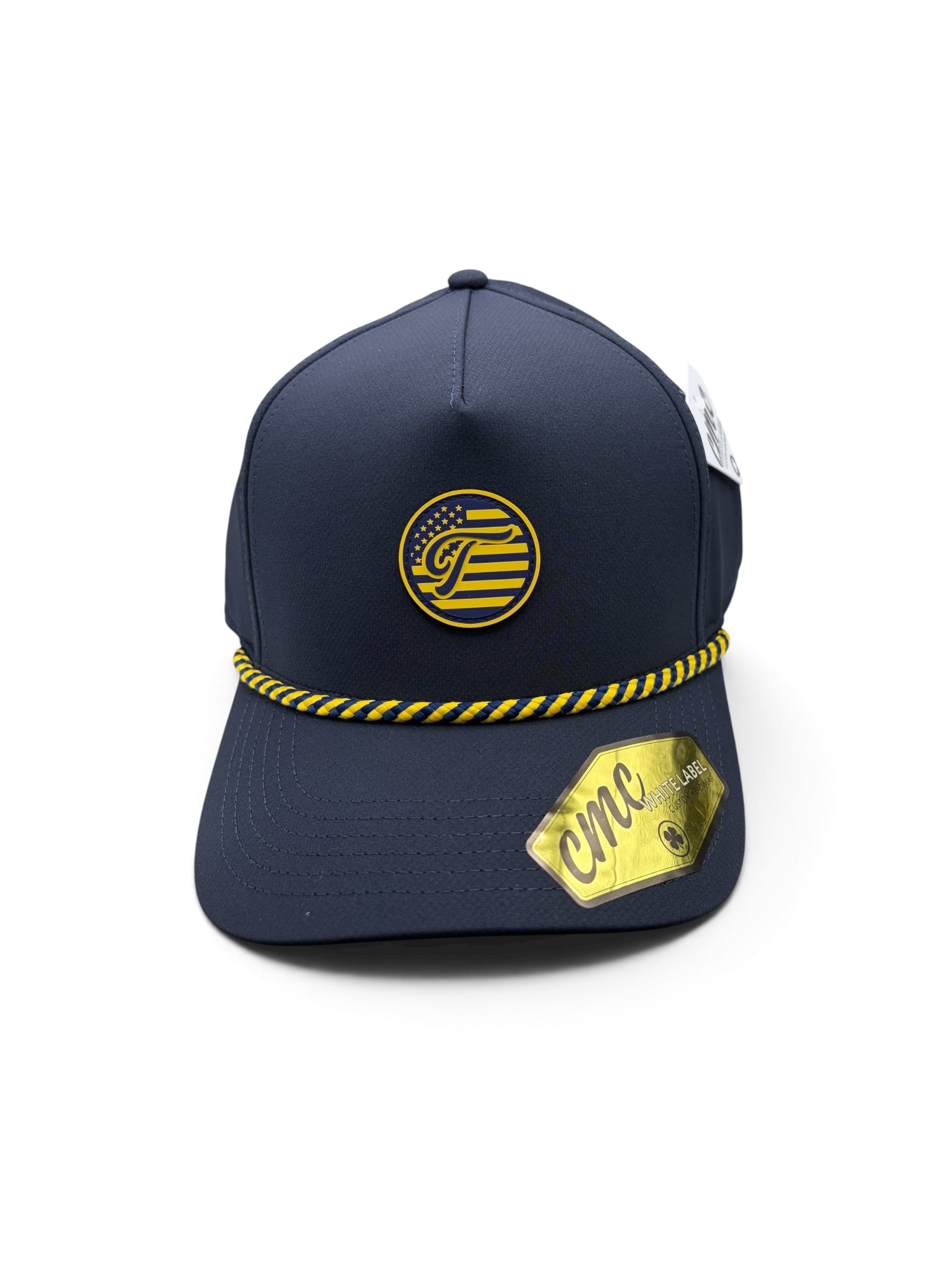 Military Salute US Navy Edition Navy and Yellow Rubber Patch