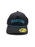 Tradition Black and Ocean Blue Rope Hat