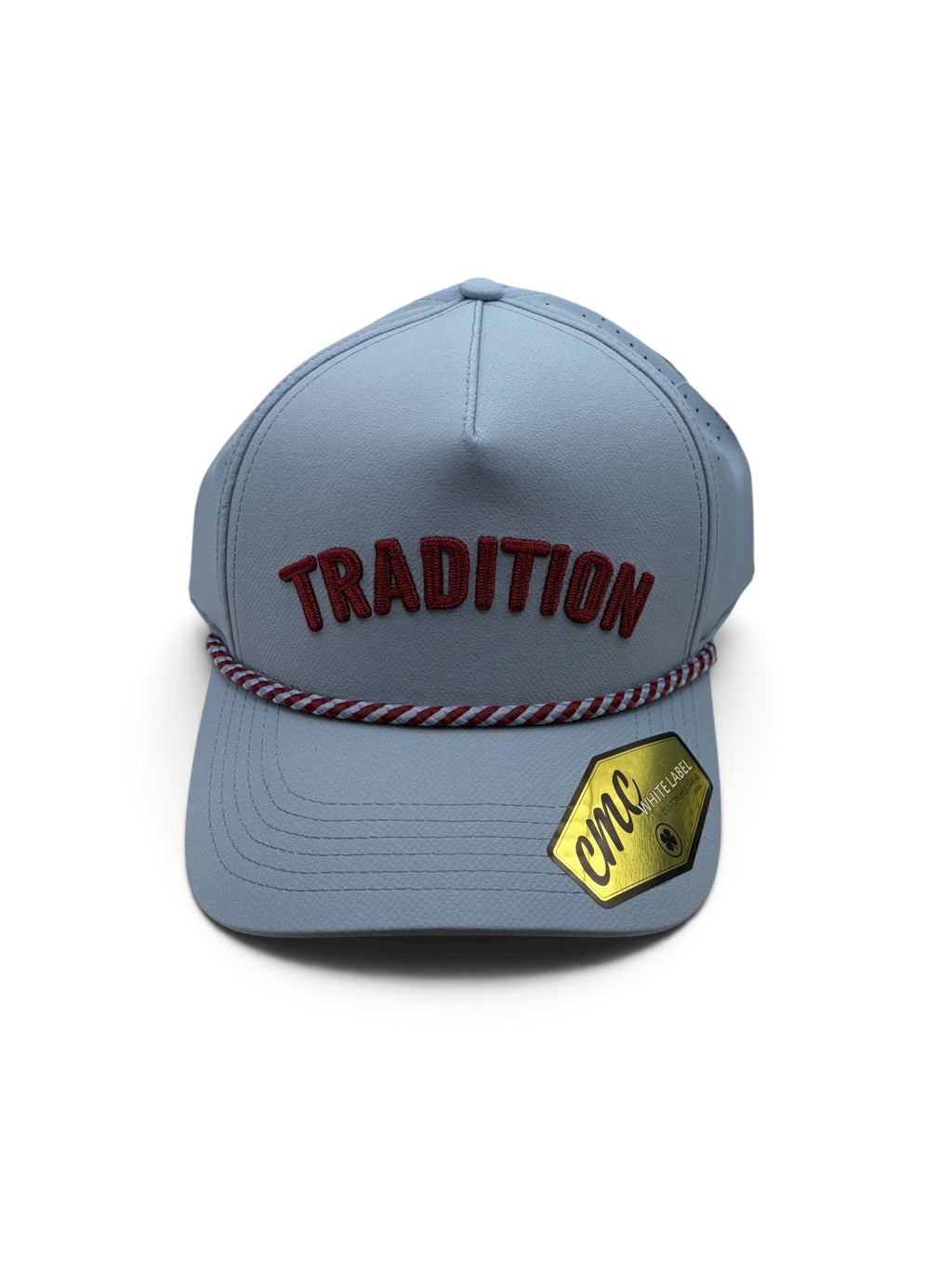 Tradition Dusty Blue and Maroon Rope Hat