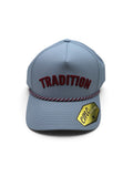 Tradition Dusty Blue and Maroon Rope Hat