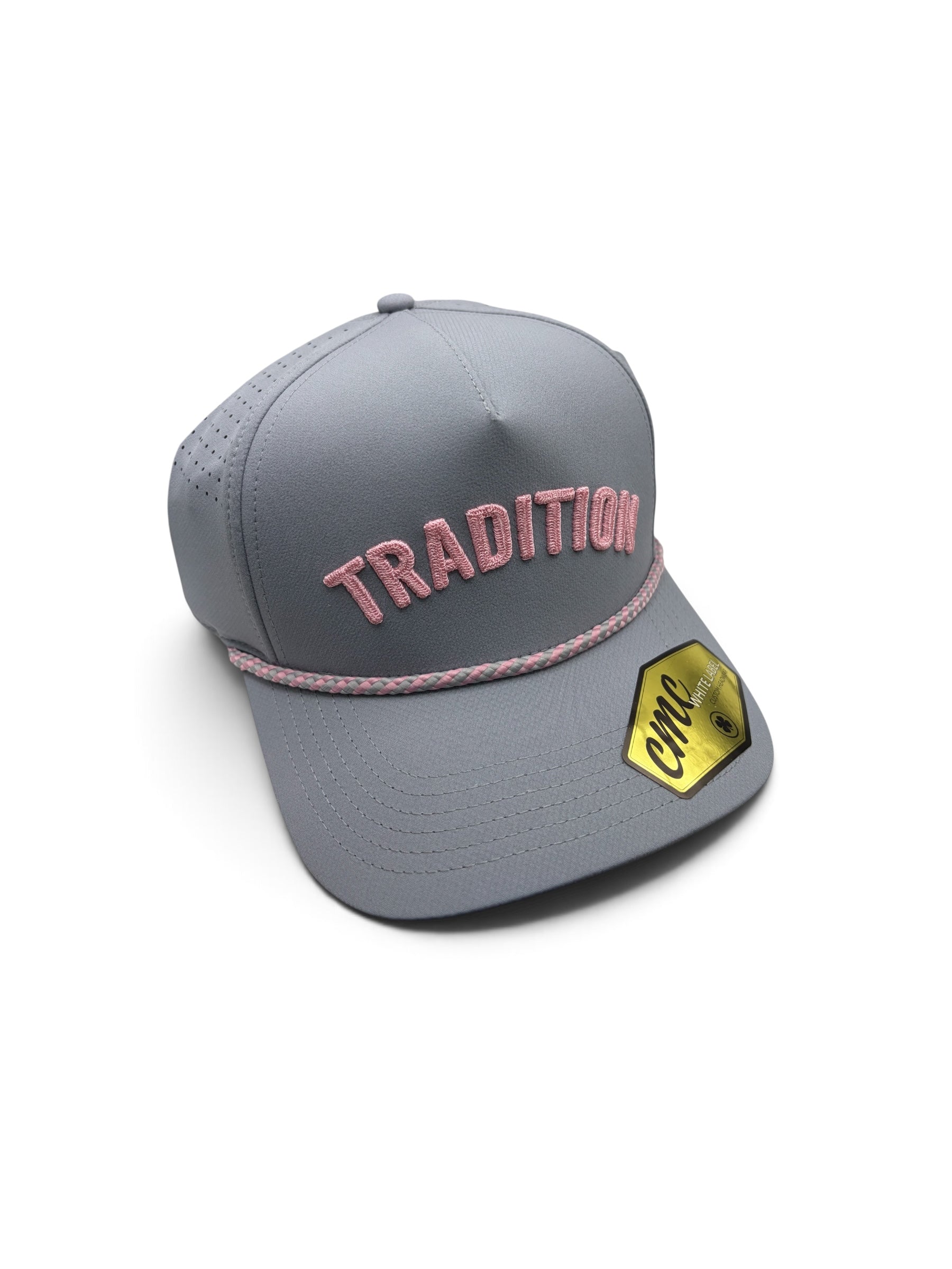 Tradition Gray and Pink Rope Hat