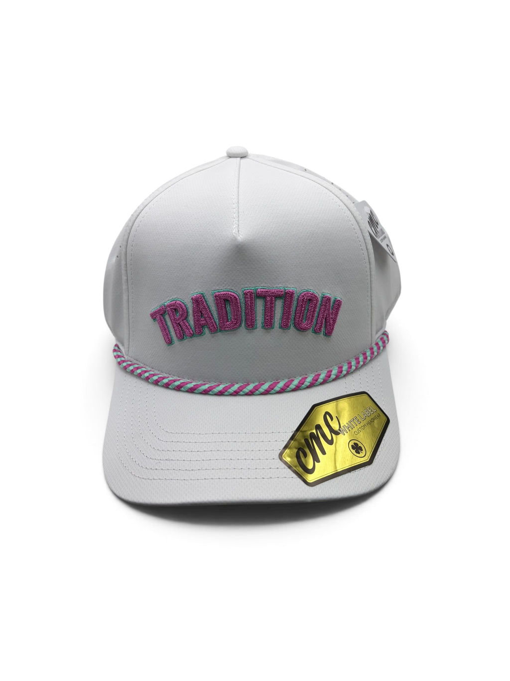 Tradition White Pink and Blue Rope Hat