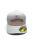Tradition White and Orange Rope Hat