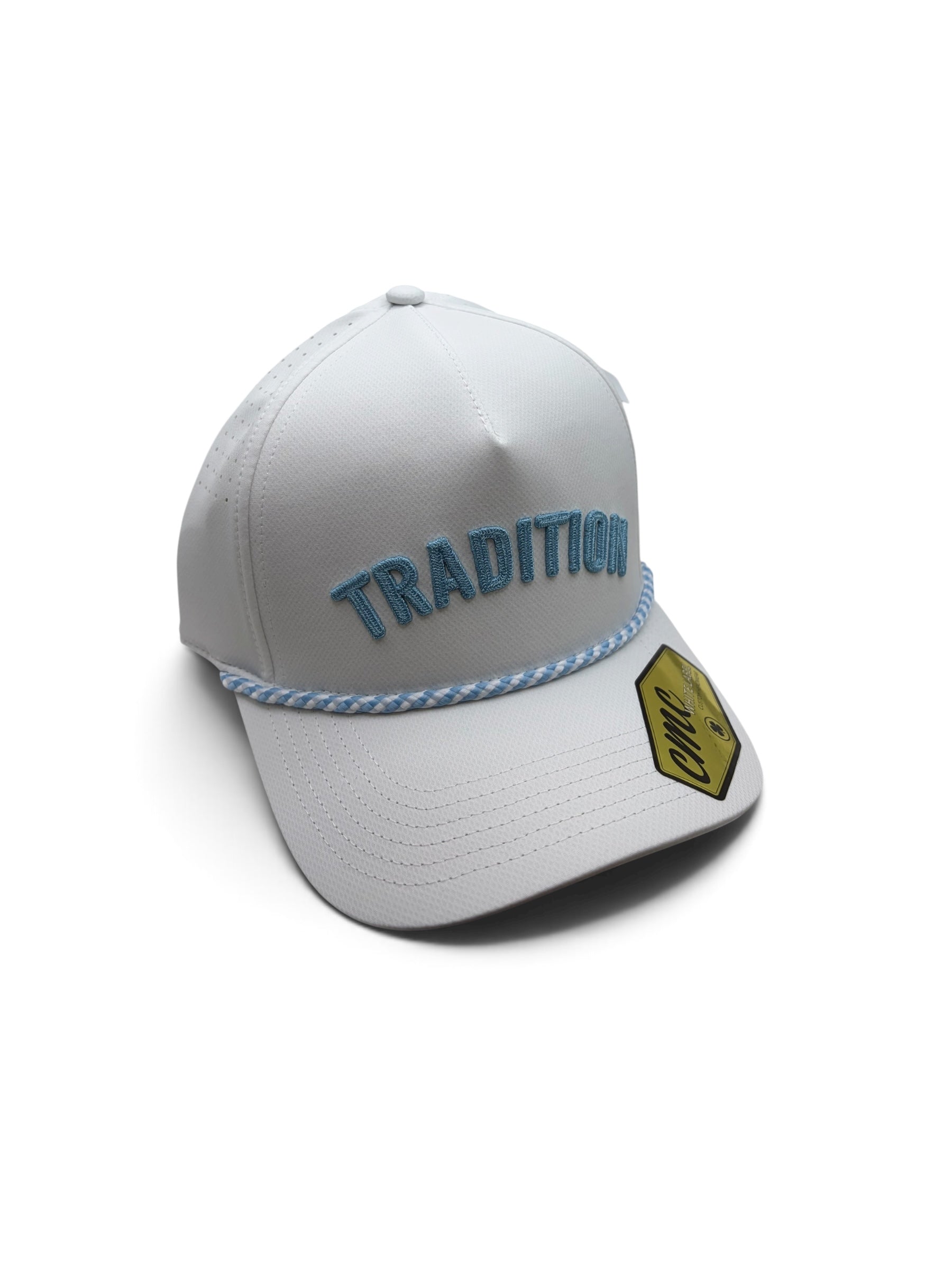 Tradition White and Carolina Blue Rope Hat