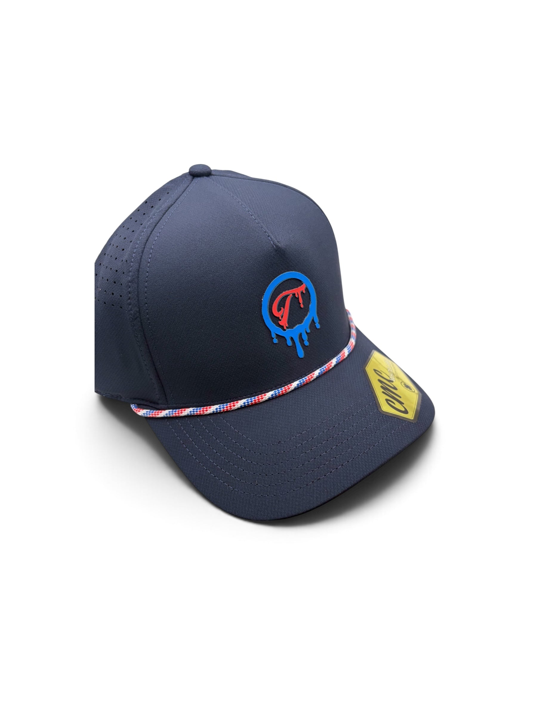 Tradition Paint Drip Navy Blue and Red Hat