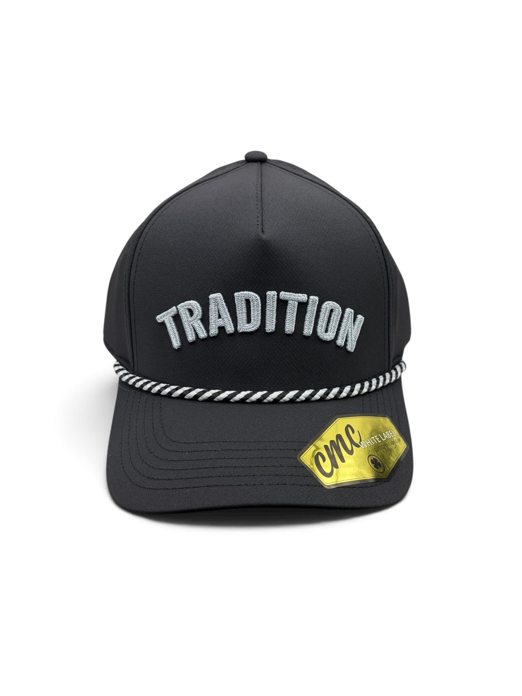 Tradition Black and Light Gray Rope Hat