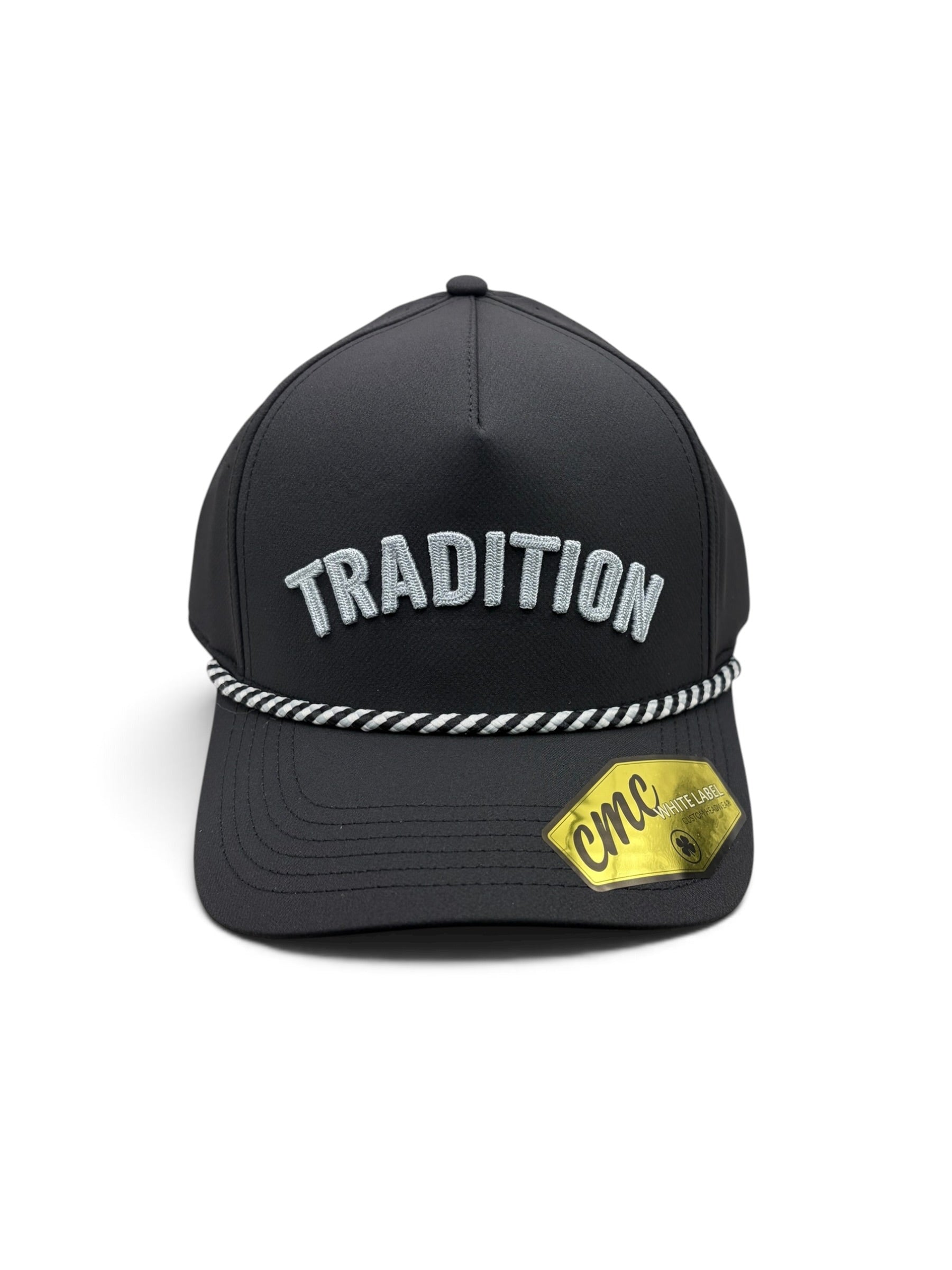Tradition Black and Light Gray Rope Hat