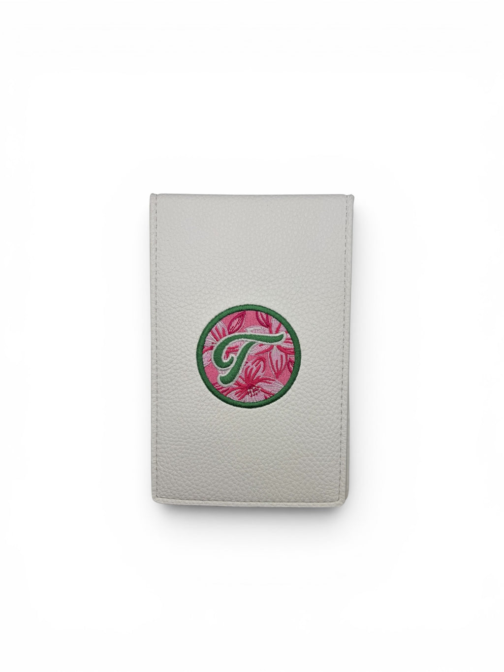 PRG Leather Yardage Book Cover White Azalea