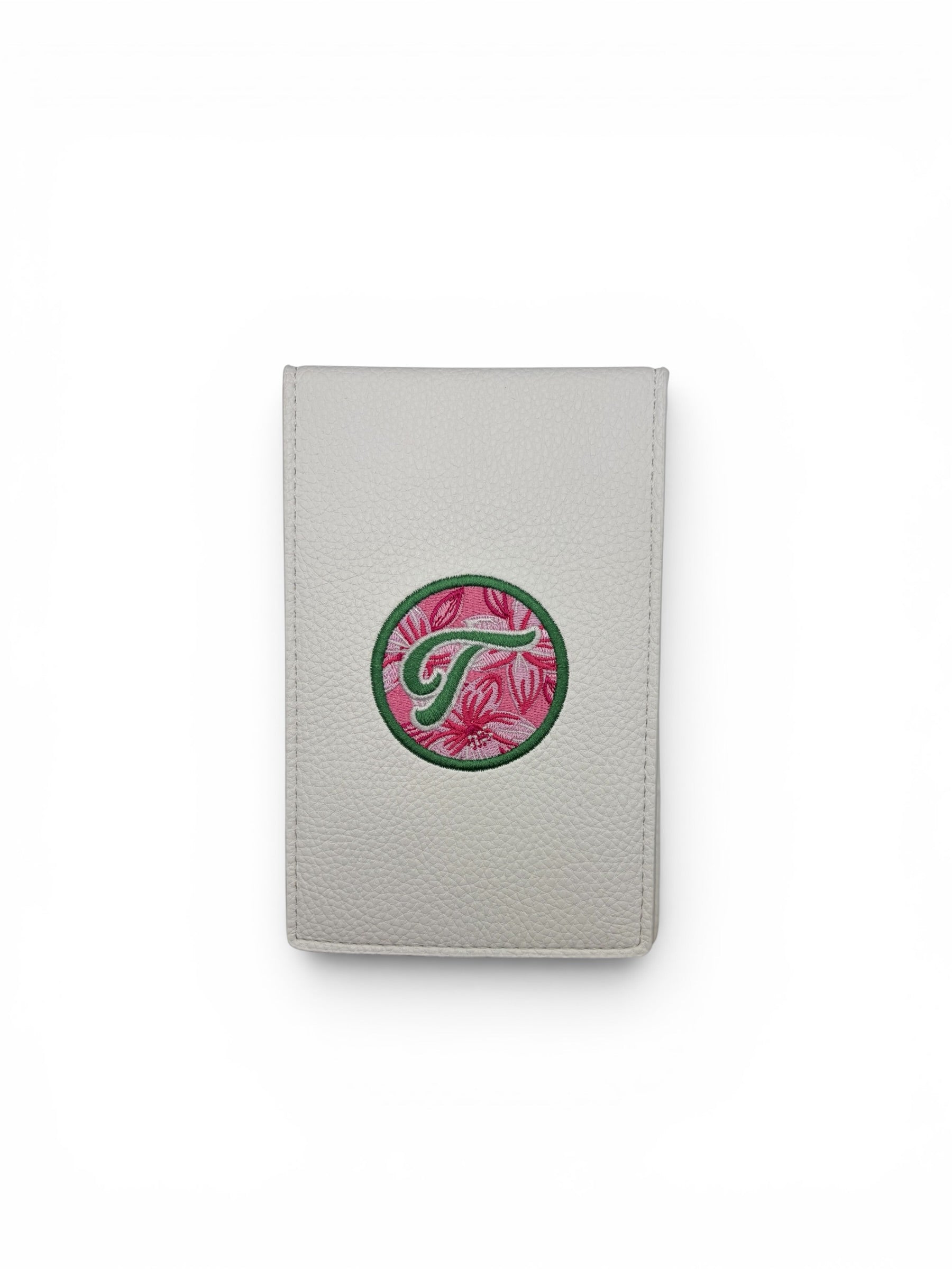 PRG Leather Yardage Book Cover White Azalea