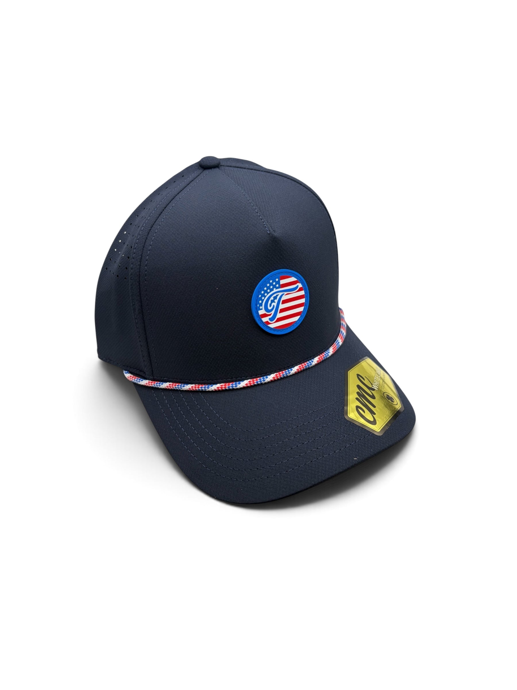 Tradition Navy USA Flag Rubber Patch Hat