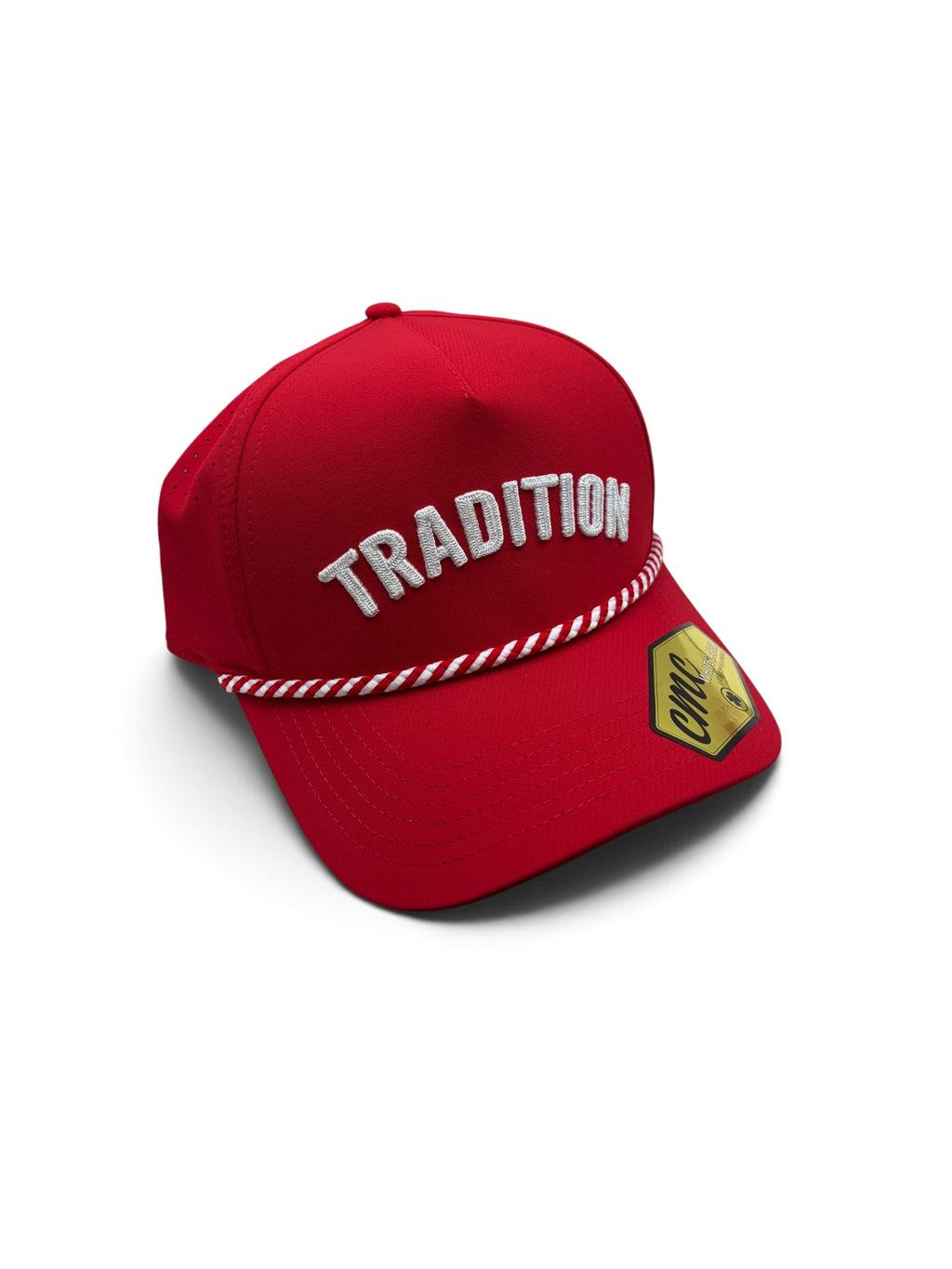 Tradition Bright Red and White Rope Hat