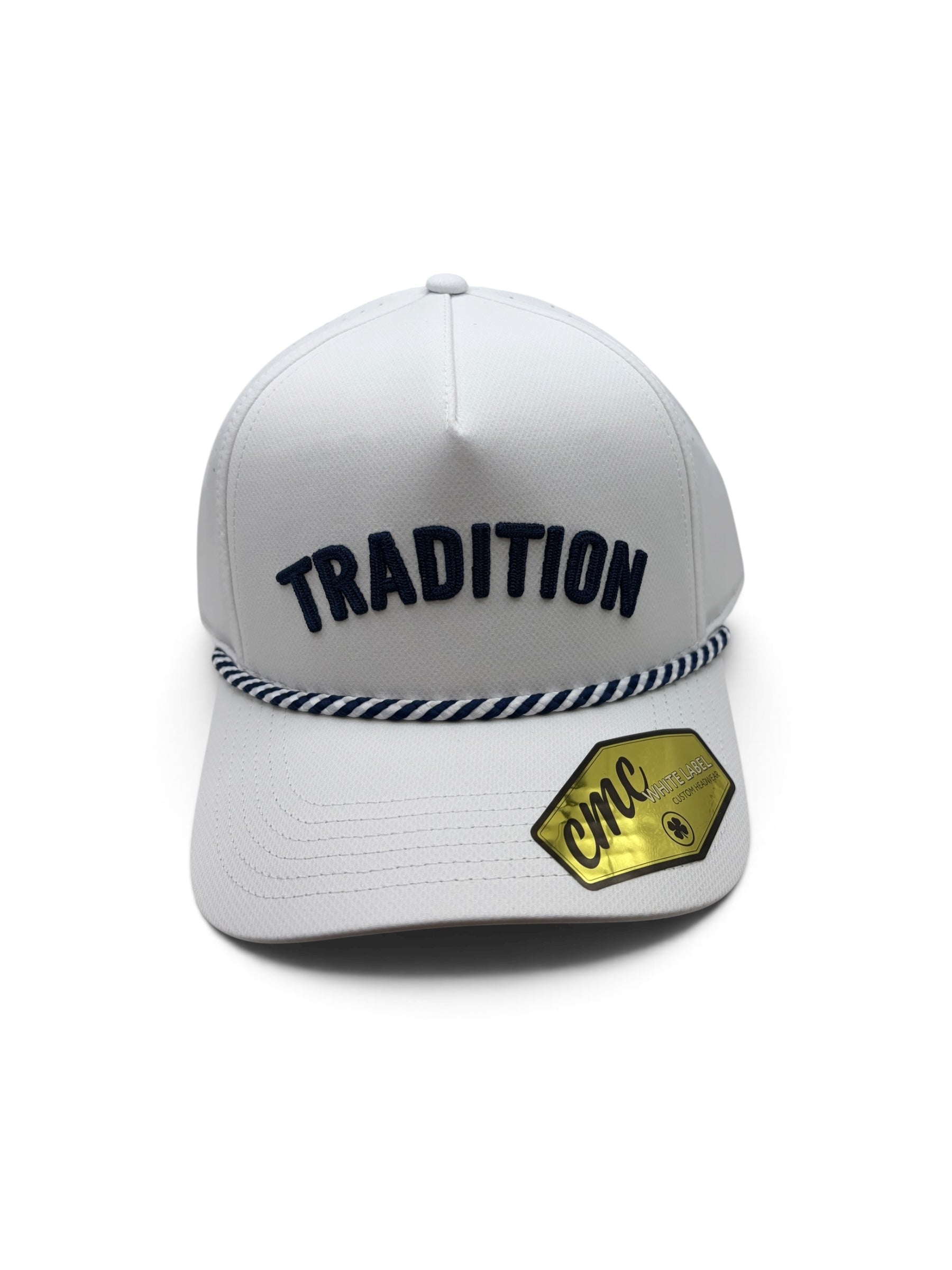 Tradition White and Navy Rope Hat