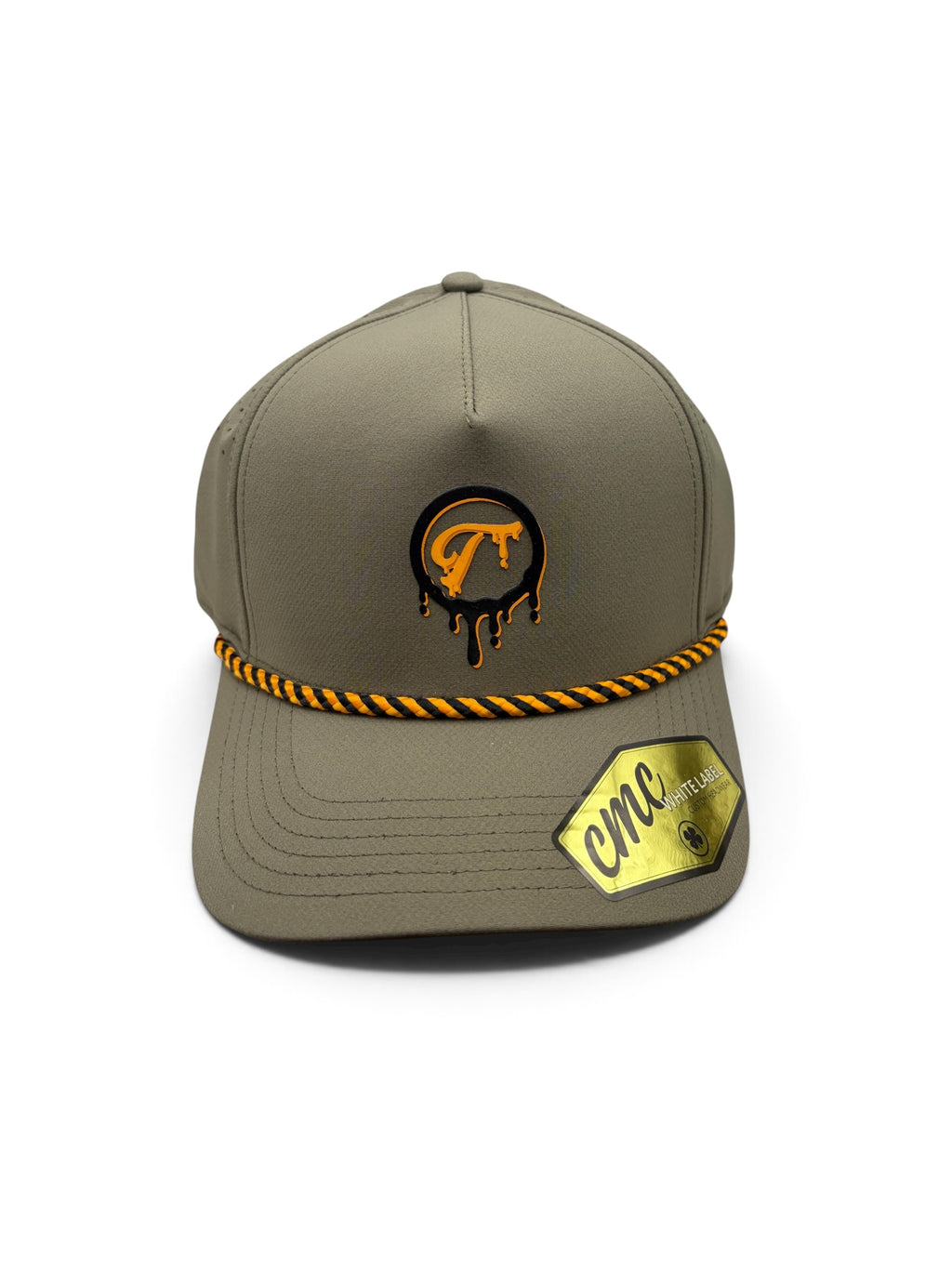 Tradition Paint Drip Olive Green Gold and Black Hat