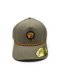 Tradition Paint Drip Olive Green Gold and Black Hat