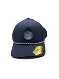 Military Salute US Navy Edition Navy Blue and Silver Rubber Patch Hat