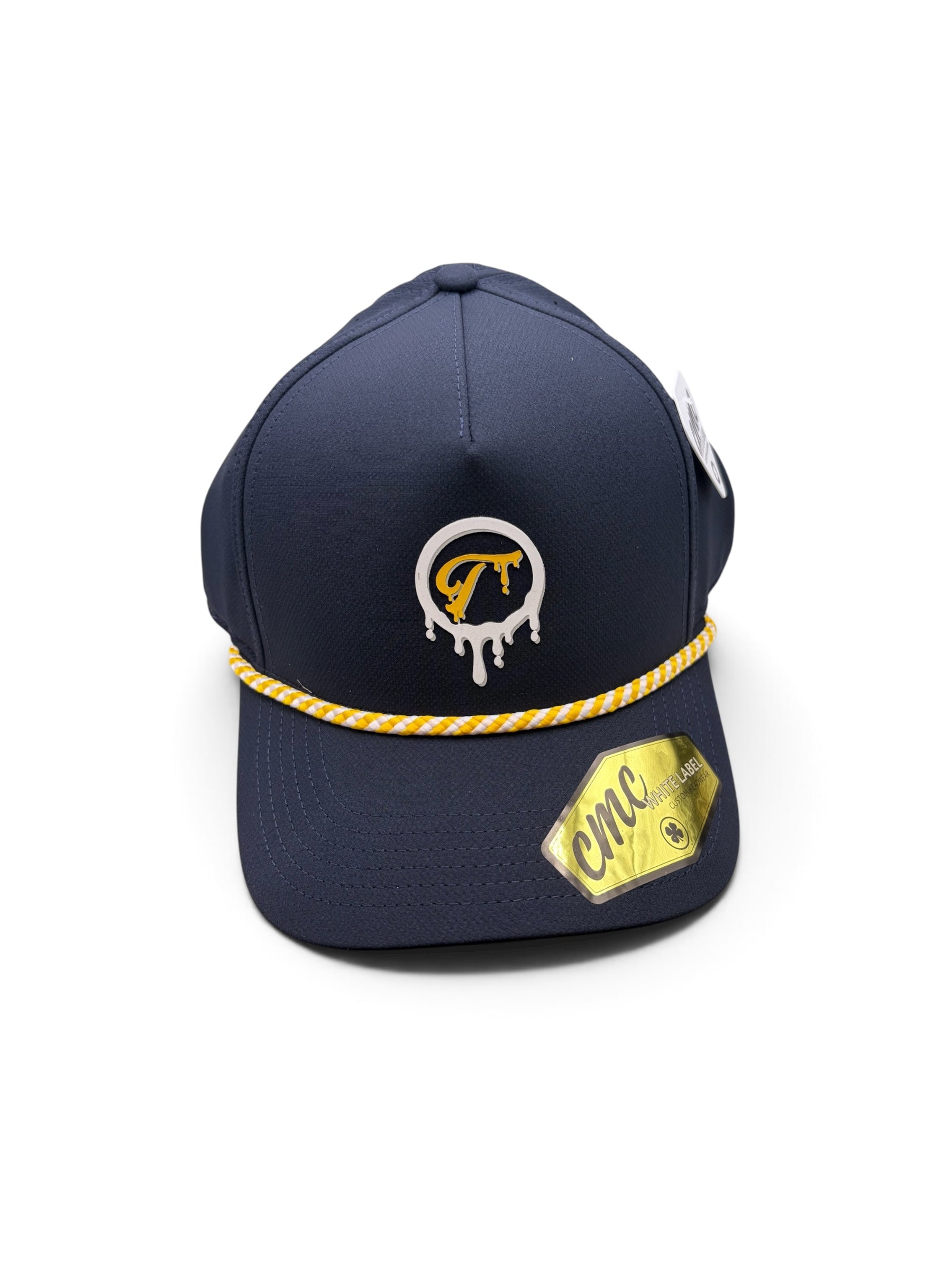 Tradition Navy White and Yellow Paint Drip Hat