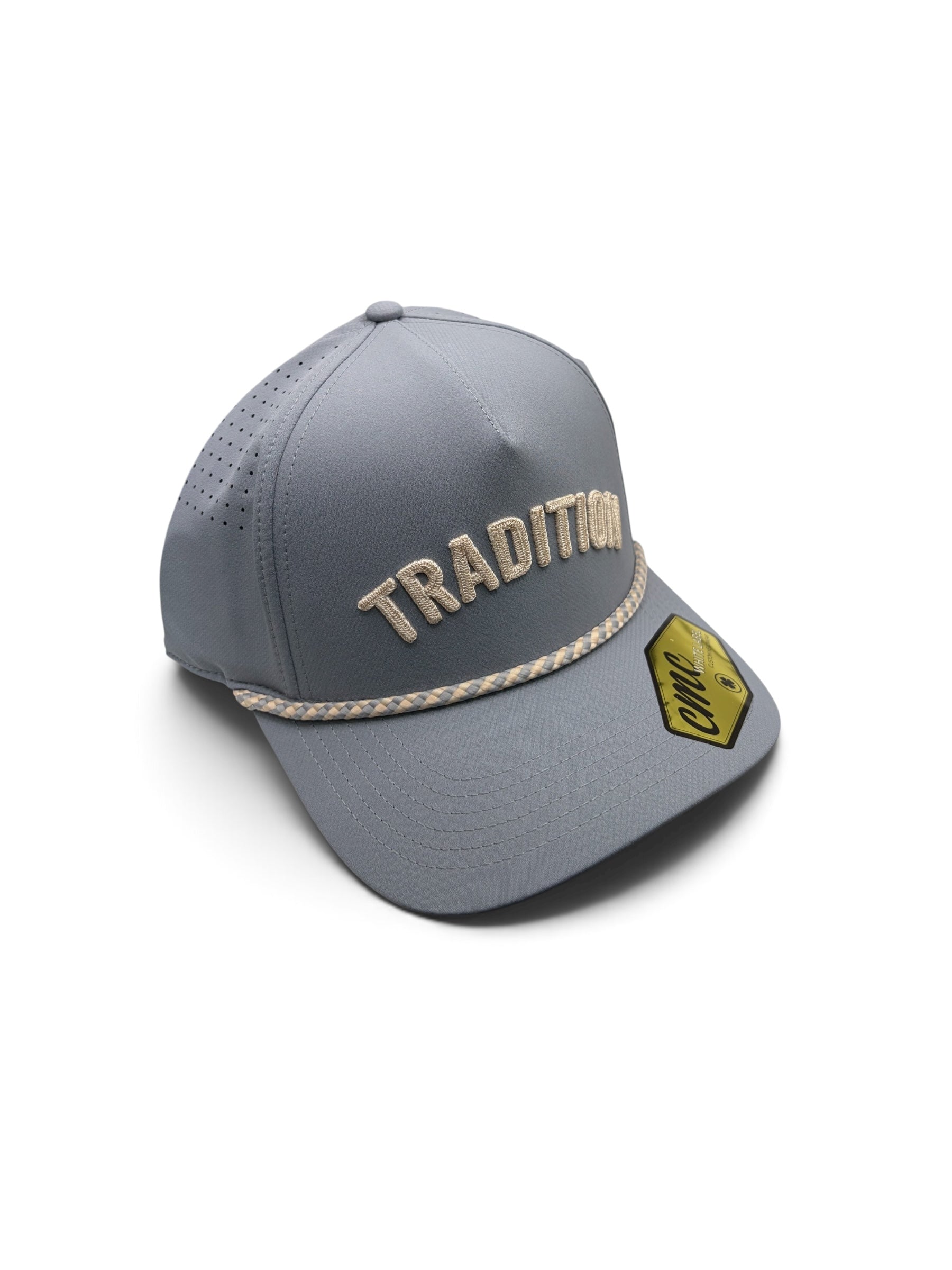 Tradition Gray and Pale Yellow Rope Hat