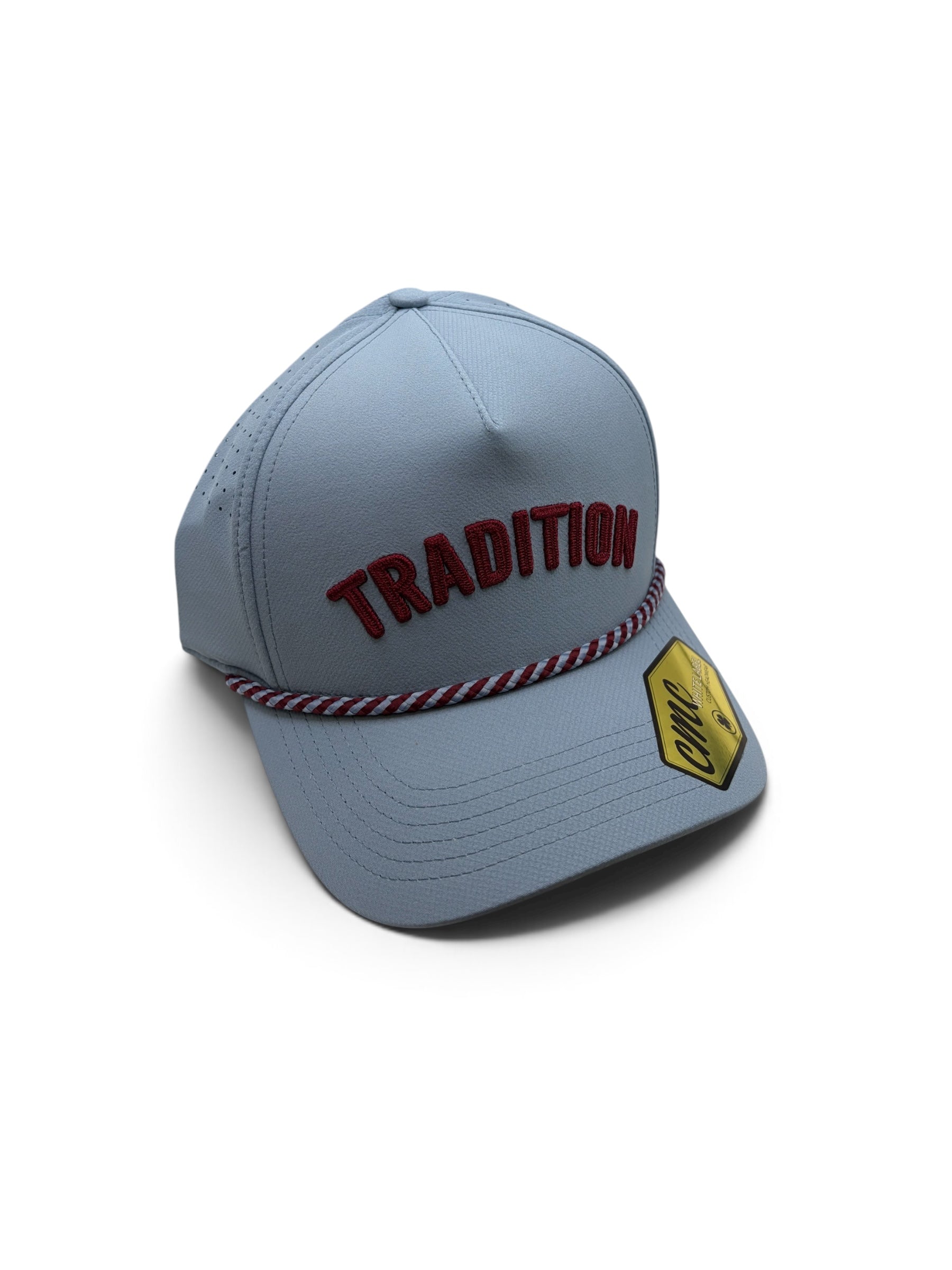 Tradition Dusty Blue and Maroon Rope Hat